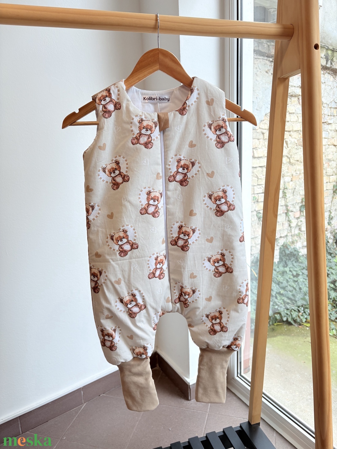 Tipegőhálózsák:maci, 80/86, átmeneti  - ruha & divat - babaruha & gyerekruha - tipegőhálózsák - Meska.hu