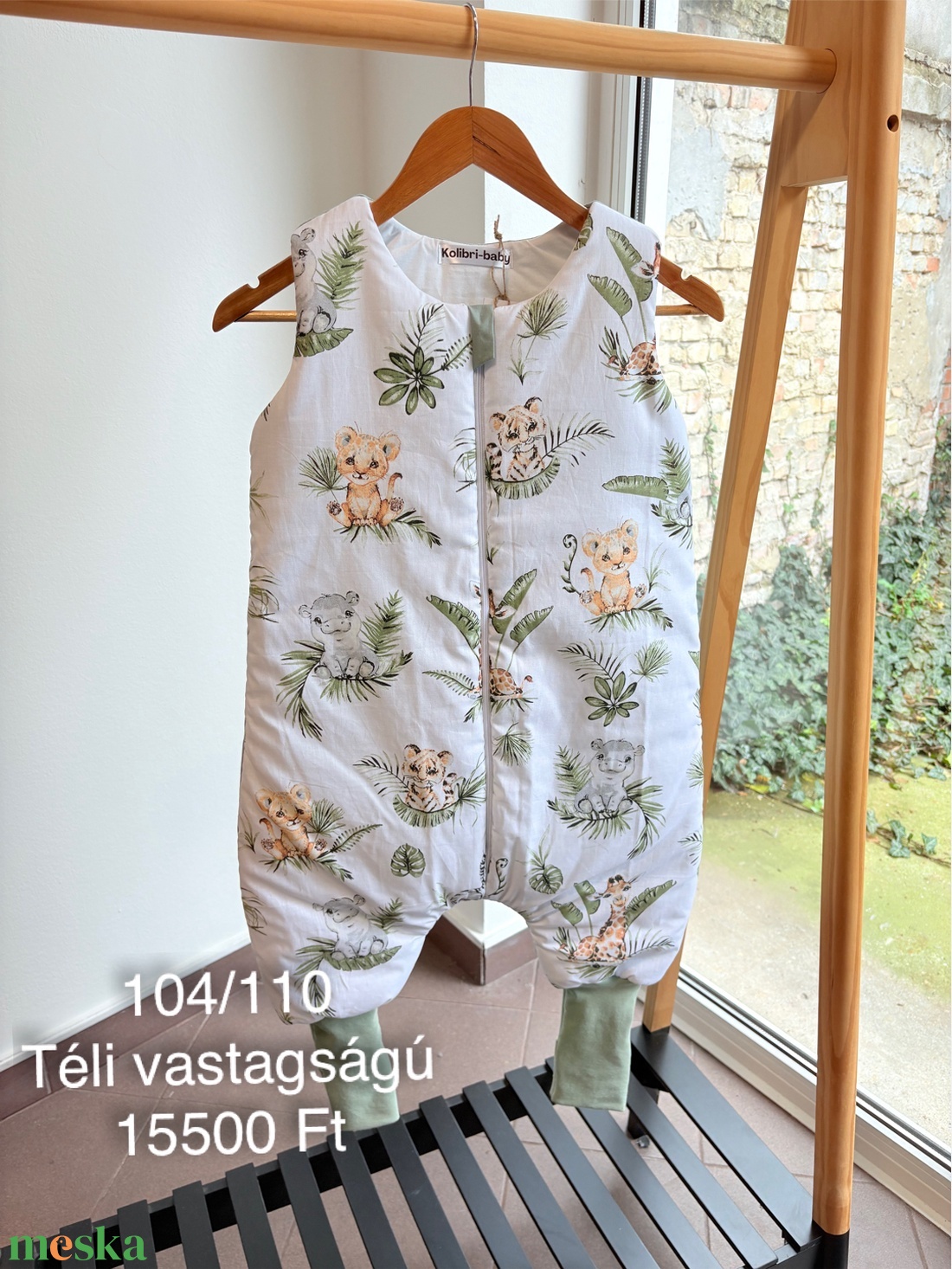 Tipegőhálózsák: leveles Safari, 104/110, téli - ruha & divat - babaruha & gyerekruha - tipegőhálózsák - Meska.hu