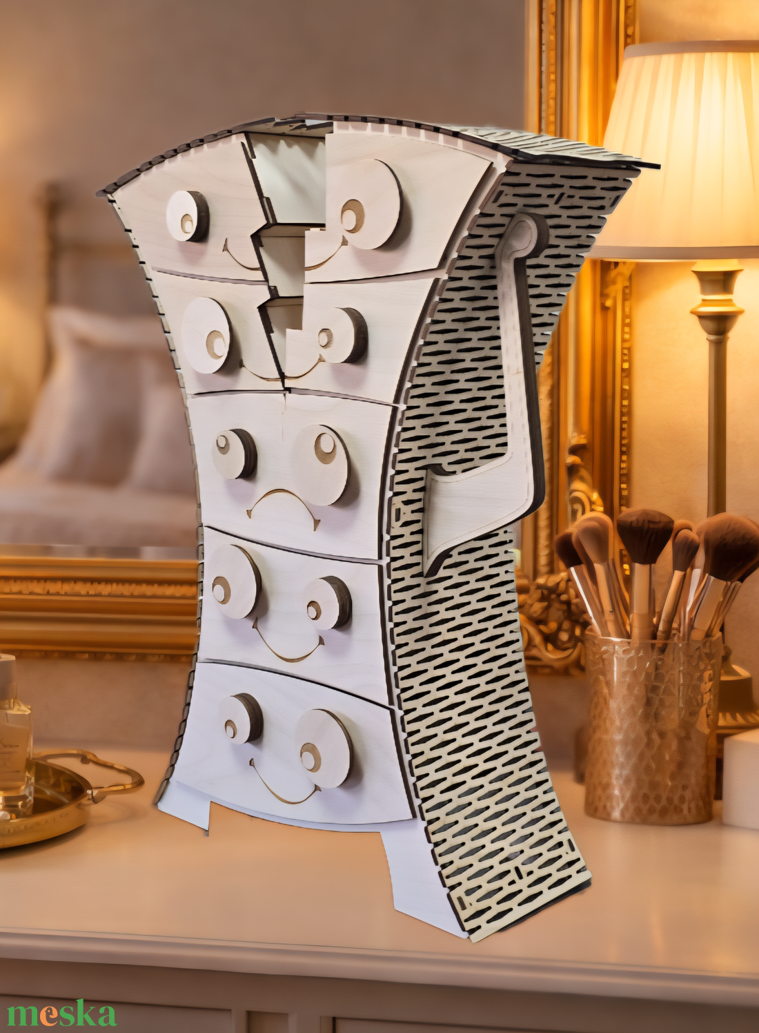 Különleges fa ékszertartó fiókokkal � egyedi design ékszertároló - ékszer - ékszertartó - ékszerdoboz - Meska.hu