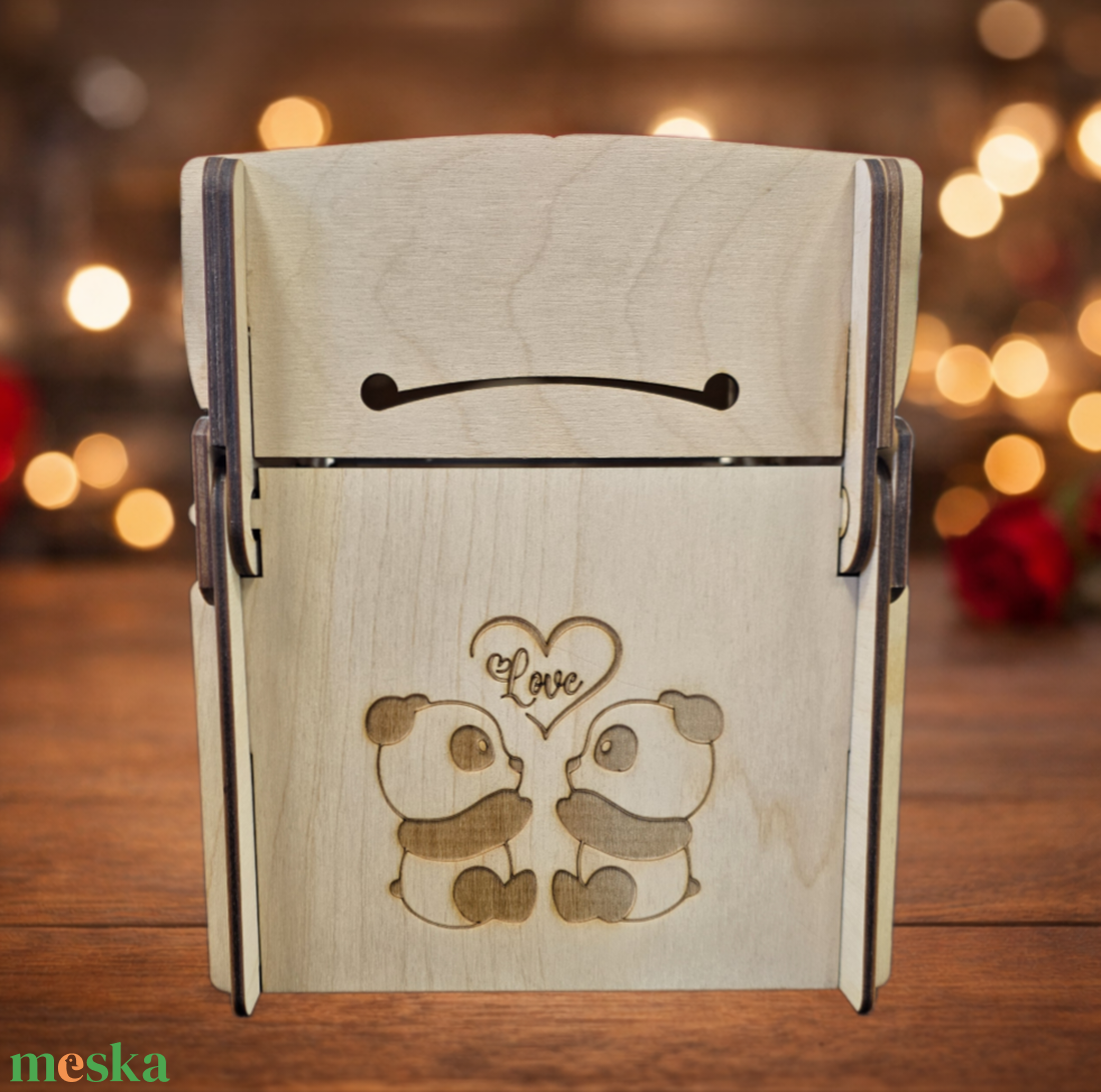 Fa ajándékdoboz bonbonhoz vagy csokoládéhoz � különleges nyíló meglepetés doboz - esküvő - emlék & ajándék - doboz - Meska.hu