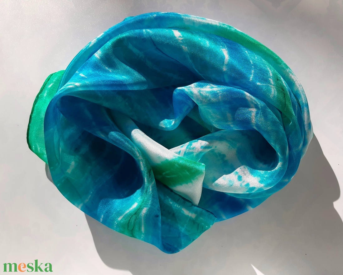 Karibi színek selyemkendő - ruha & divat - sál, sapka, kendő - kendő - Meska.hu Karibi színek selyemkendő - ruha & divat - sál, sapka, kendő - kendő - Meska.hu
