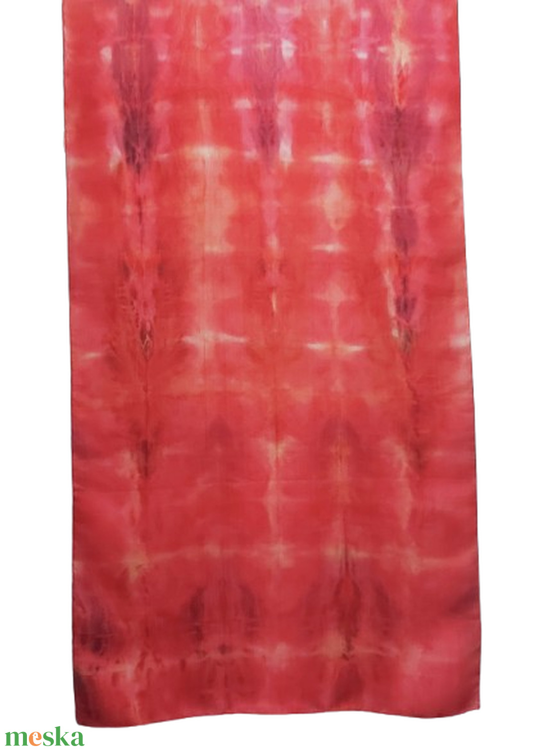 Lazac-piros-tarka selyemsál - ruha & divat - sál, sapka, kendő - sál - Meska.hu