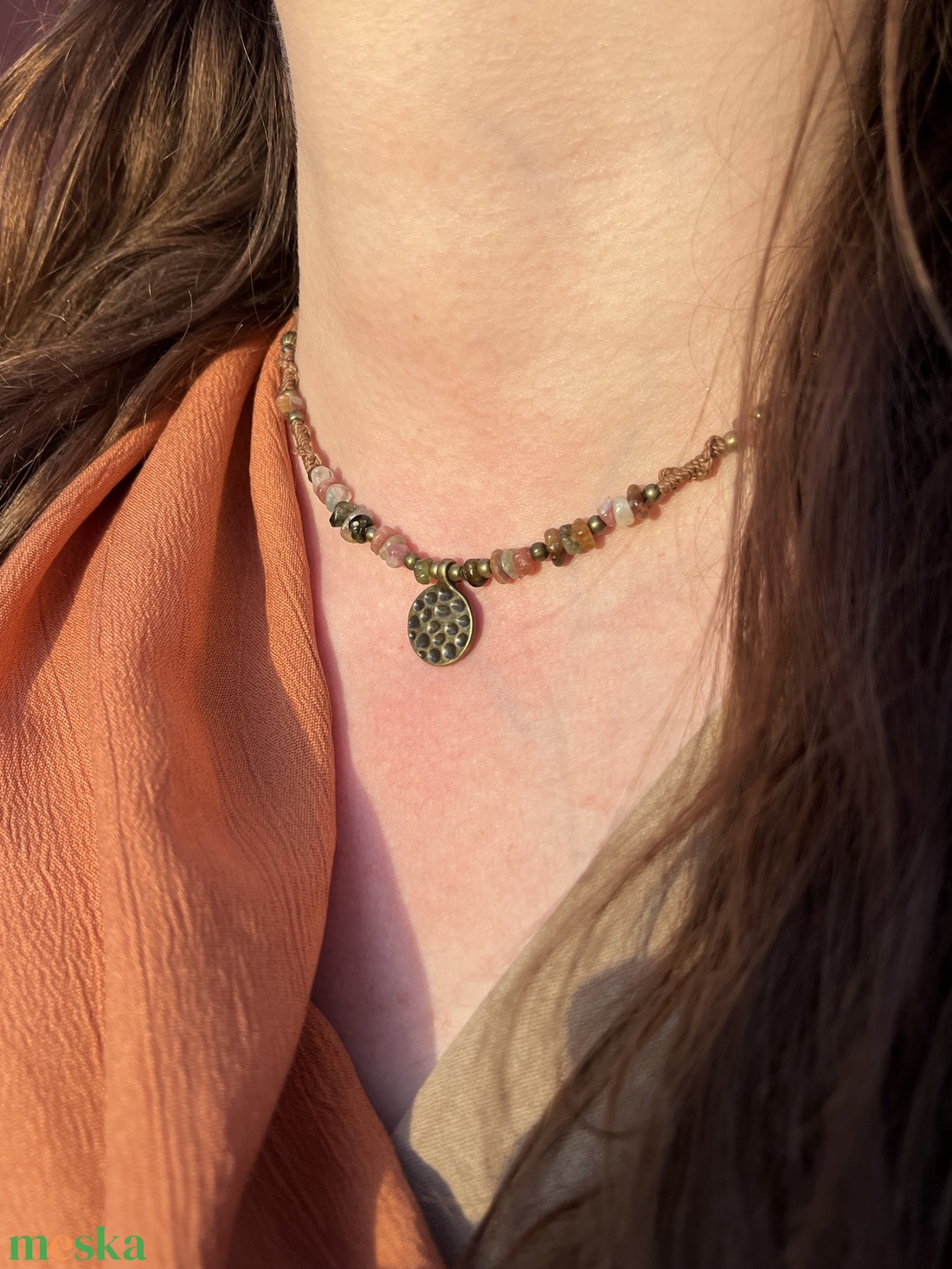 Turmalin choker - ékszer - nyaklánc - nyakpánt, gallér - Meska.hu Turmalin choker - ékszer - nyaklánc - nyakpánt, gallér - Meska.hu