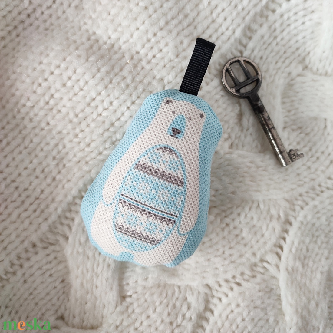 Textil kulcstartó � Jegesmaci - táska & tok - kulcstartó & táskadísz - kulcstartó - Meska.hu