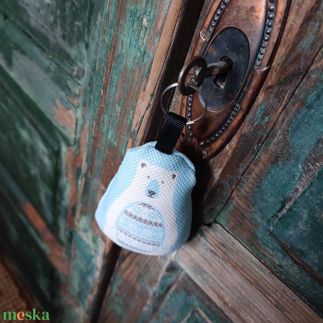 Textil kulcstartó � Jegesmaci - táska & tok - kulcstartó & táskadísz - kulcstartó - Meska.hu