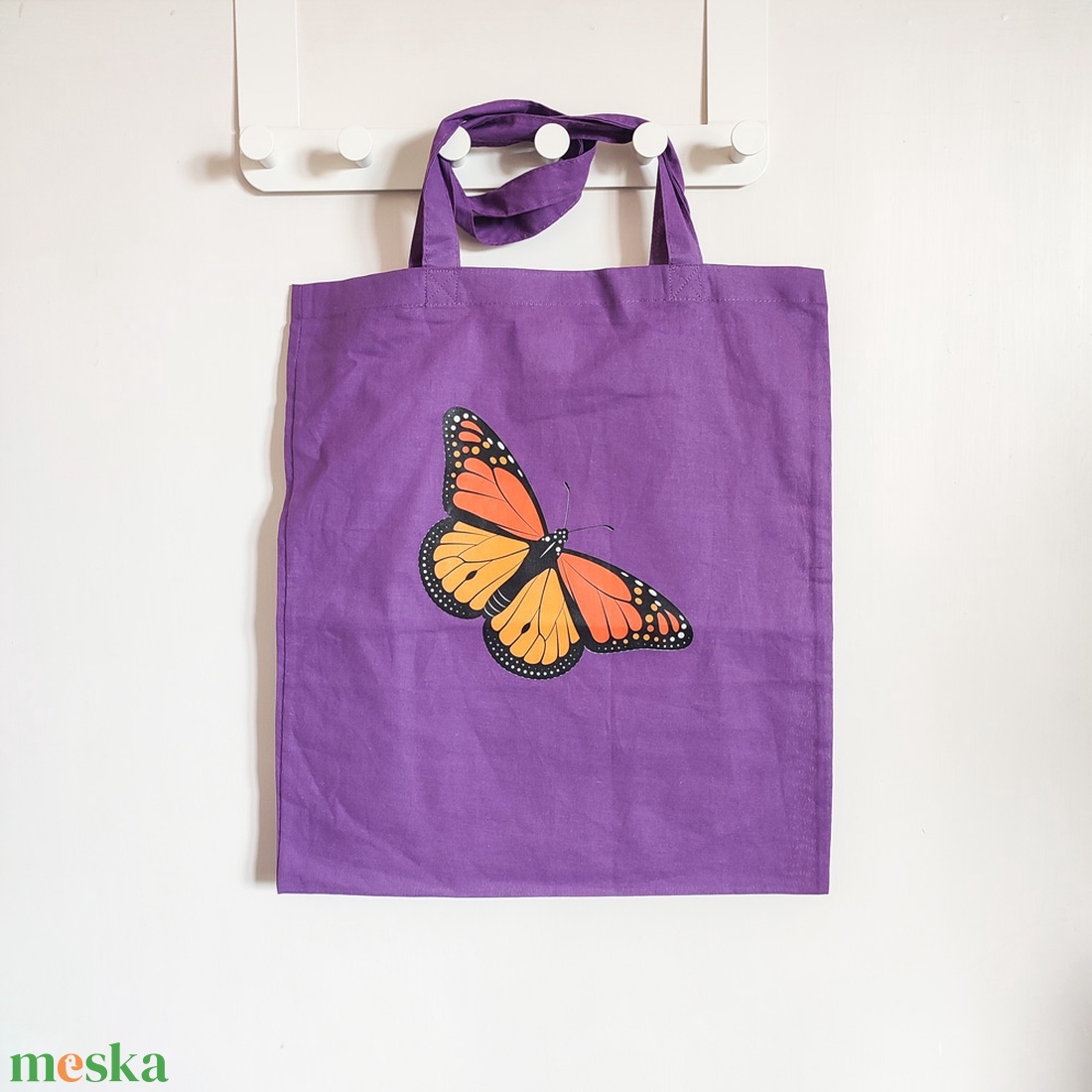 Vászontáska  Pilli, pompás királylepke, lepke - táska & tok - bevásárlás & shopper táska - shopper, textiltáska, szatyor - Meska.hu