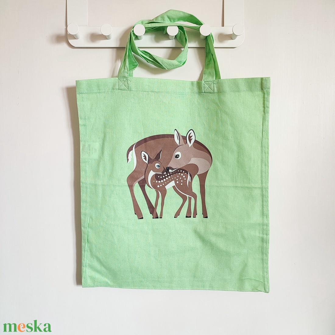 Vászontáska  Őz család - táska & tok - bevásárlás & shopper táska - shopper, textiltáska, szatyor - Meska.hu