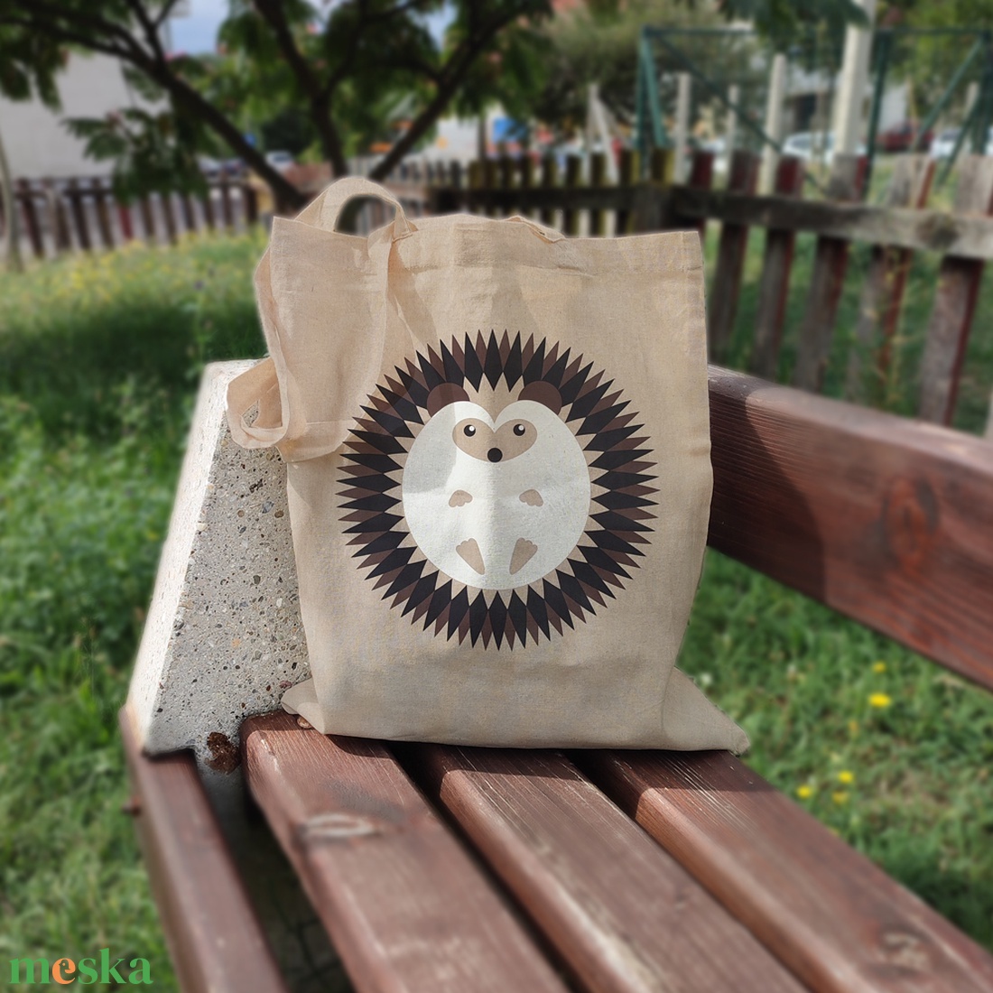 Vászontáska  Sünfiú, süni - táska & tok - bevásárlás & shopper táska - shopper, textiltáska, szatyor - Meska.hu