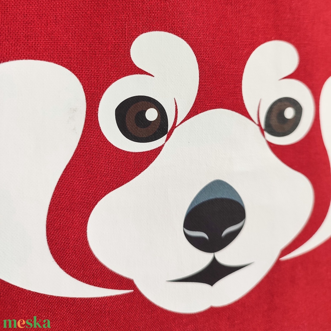 Vászontáska  Kis panda, vörös macskamedve - táska & tok - bevásárlás & shopper táska - shopper, textiltáska, szatyor - Meska.hu