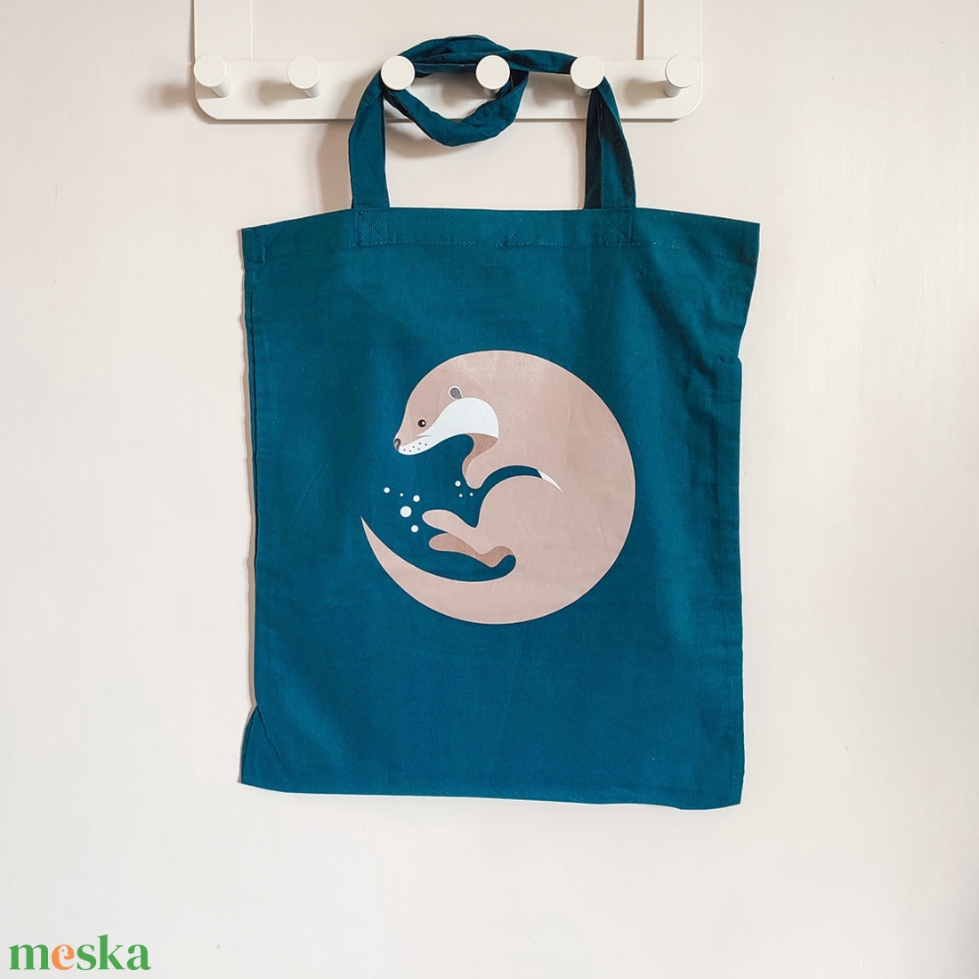 Vászontáska  Vidra - táska & tok - bevásárlás & shopper táska - shopper, textiltáska, szatyor - Meska.hu