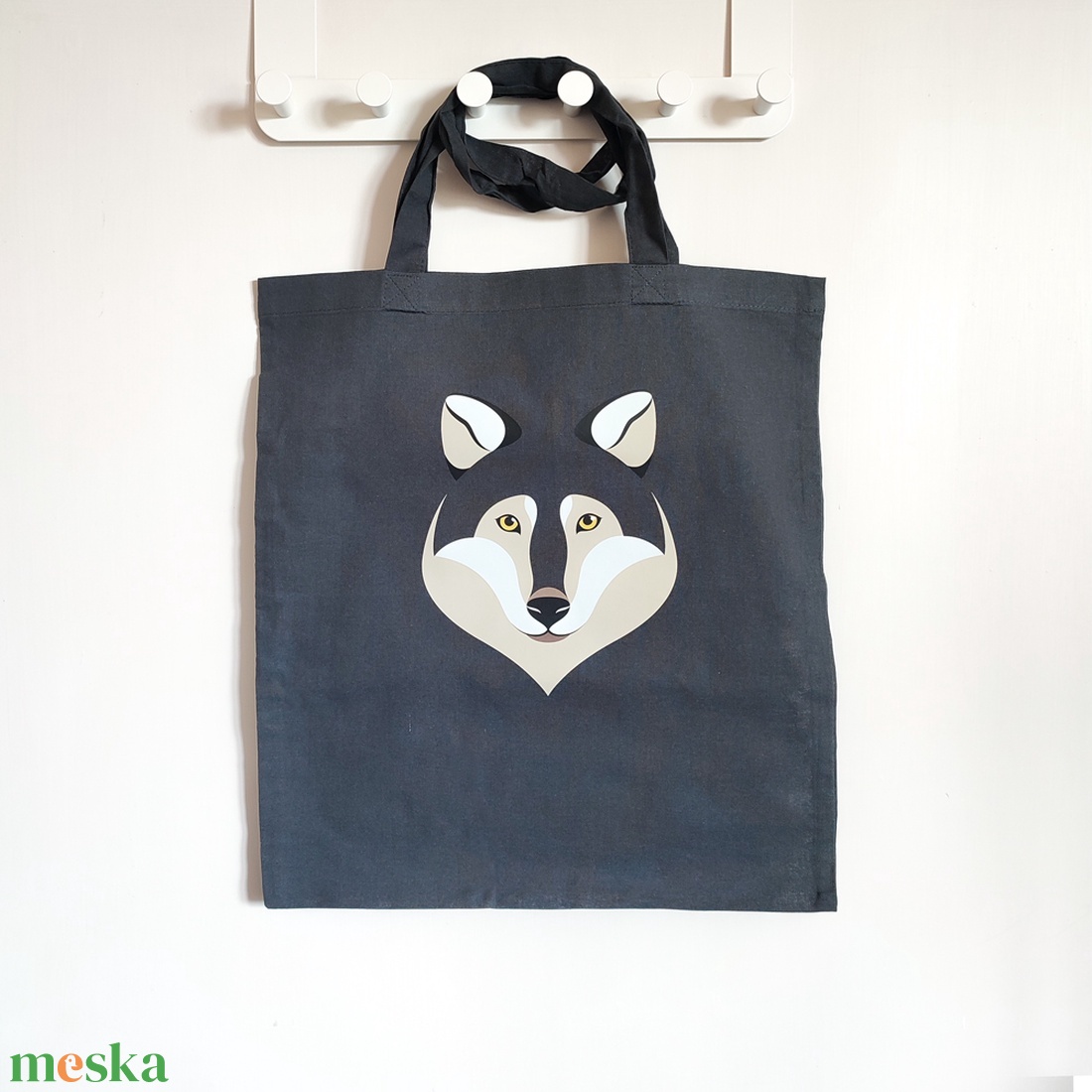 Vászontáska  Farkas - táska & tok - bevásárlás & shopper táska - shopper, textiltáska, szatyor - Meska.hu Vászontáska  Farkas - táska & tok - bevásárlás & shopper táska - shopper, textiltáska, szatyor - Meska.hu
