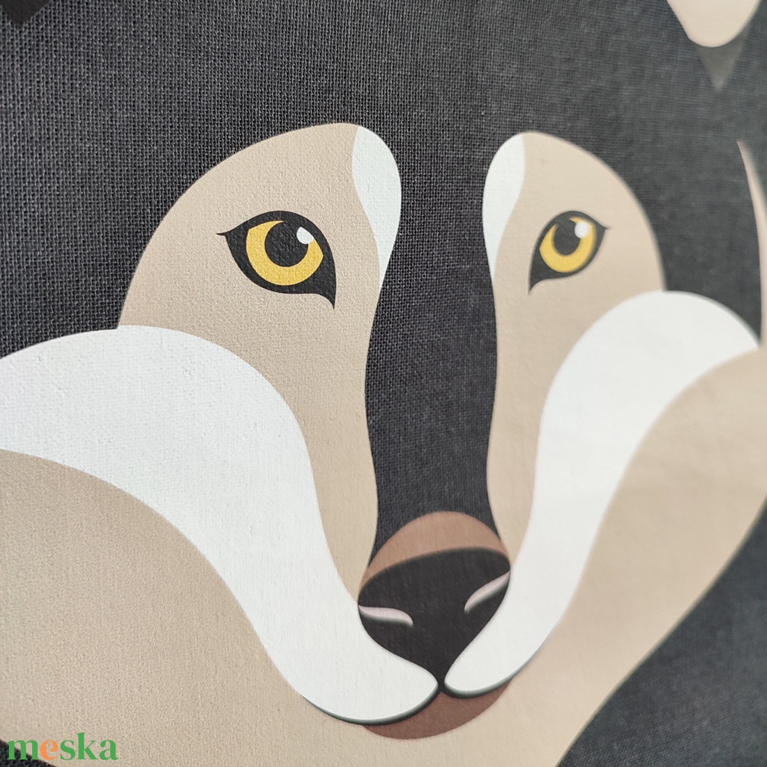 Vászontáska  Farkas - táska & tok - bevásárlás & shopper táska - shopper, textiltáska, szatyor - Meska.hu Vászontáska  Farkas - táska & tok - bevásárlás & shopper táska - shopper, textiltáska, szatyor - Meska.hu