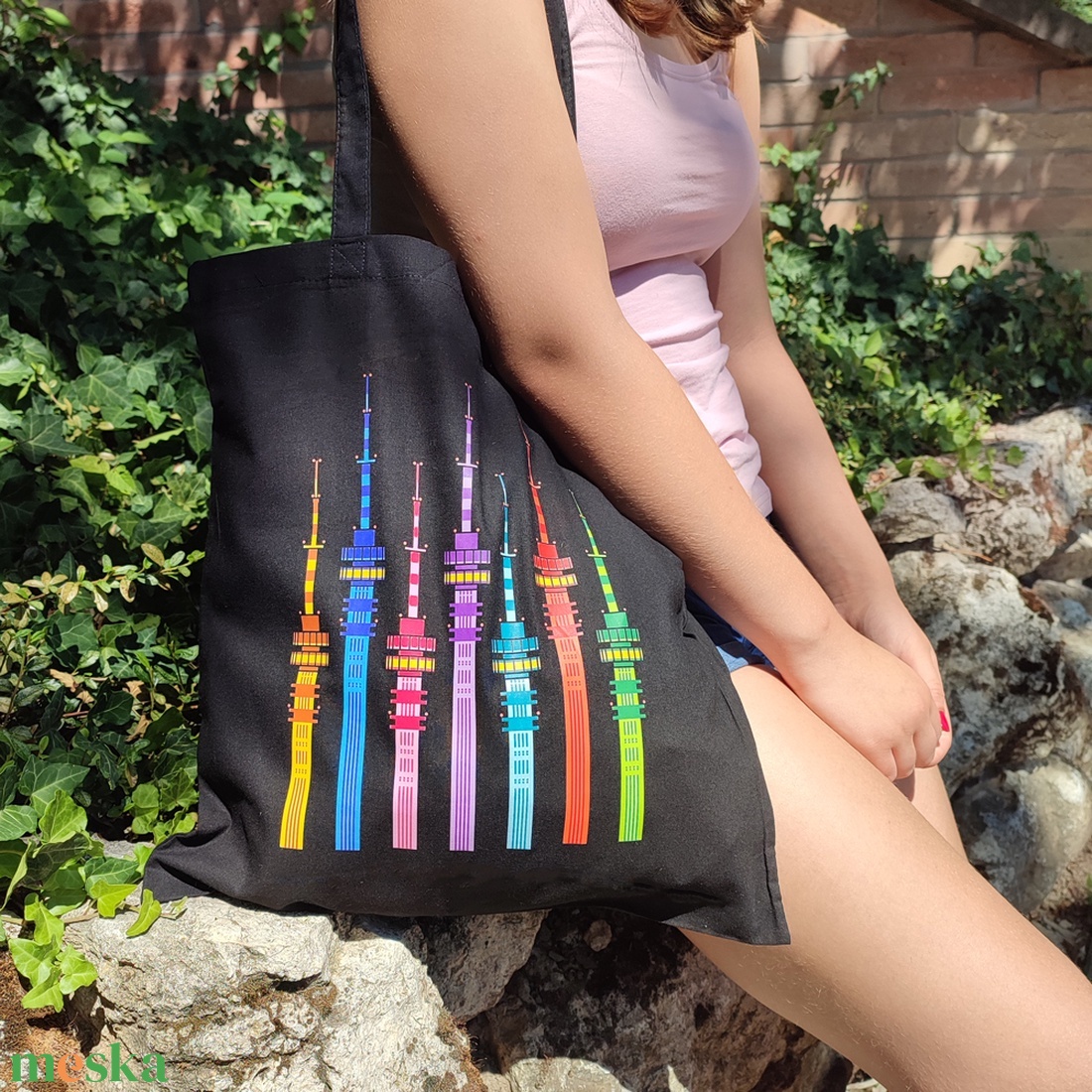 Vászontáska  TVtorony - táska & tok - bevásárlás & shopper táska - shopper, textiltáska, szatyor - Meska.hu Vászontáska  TVtorony - táska & tok - bevásárlás & shopper táska - shopper, textiltáska, szatyor - Meska.hu