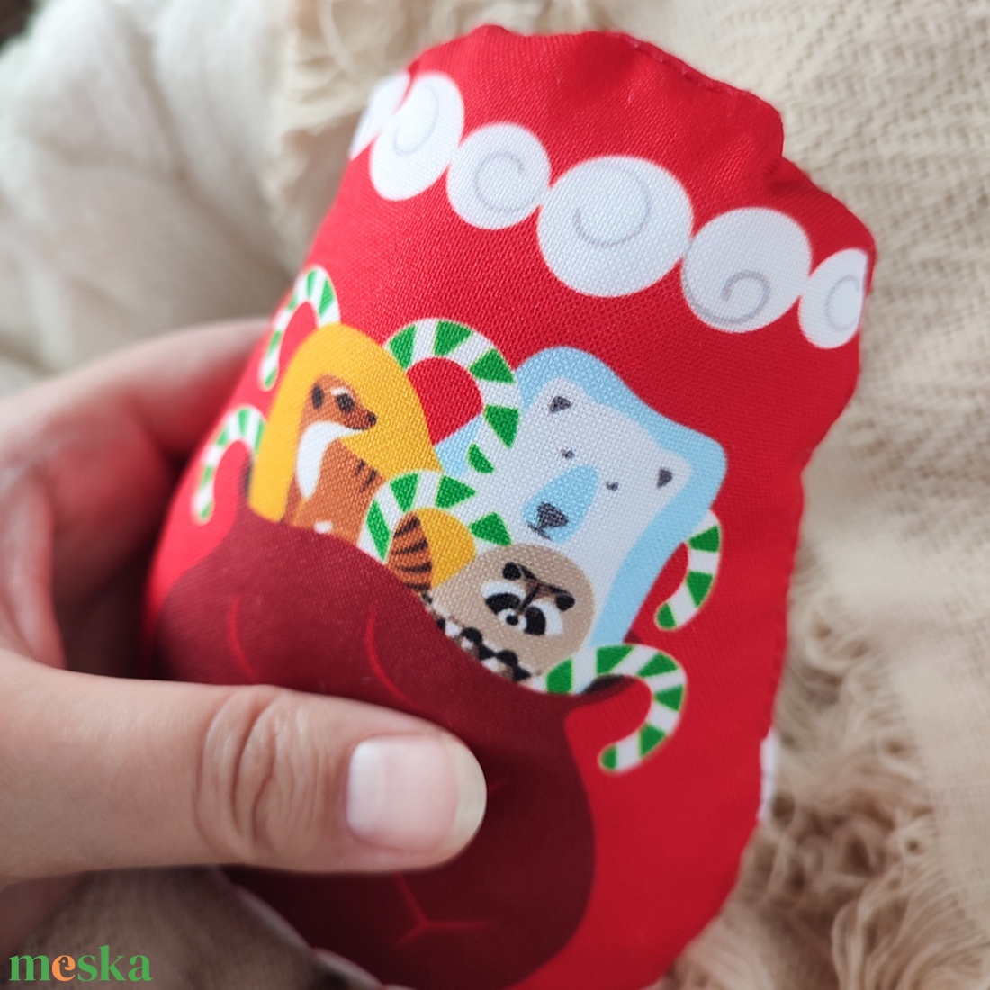 Marokpárna � Mikulás, jegesmacival és zöld csíkos cukorkával - játék & sport - baba & babaház - baba - Meska.hu