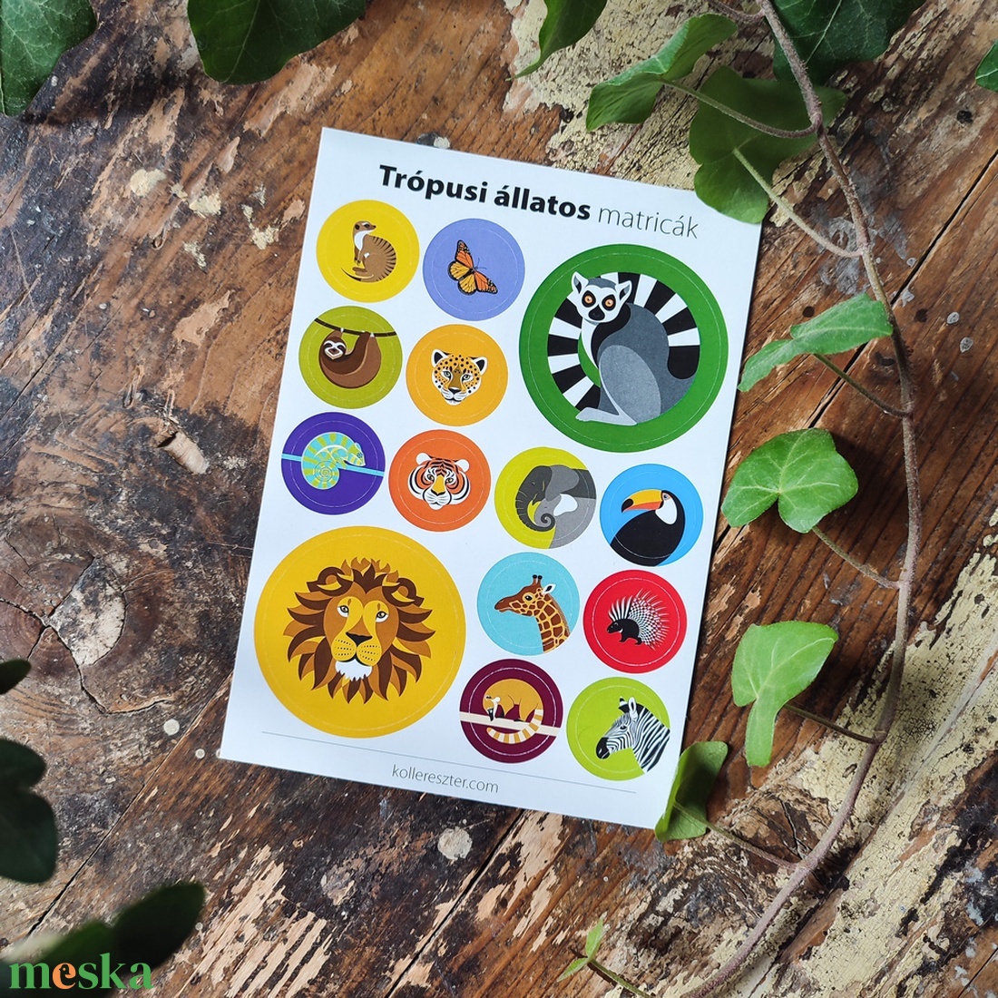 Matricaív (A6-os) � Trópusi állatos - kellékek & szerszámok - dekorációs kellékek - matricaív - Meska.hu