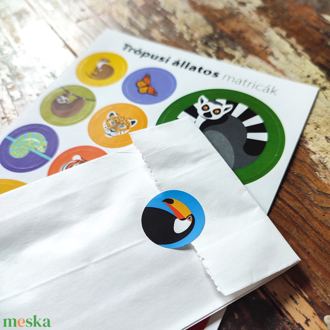 Matricaív (A6-os) � Trópusi állatos - kellékek & szerszámok - dekorációs kellékek - matricaív - Meska.hu