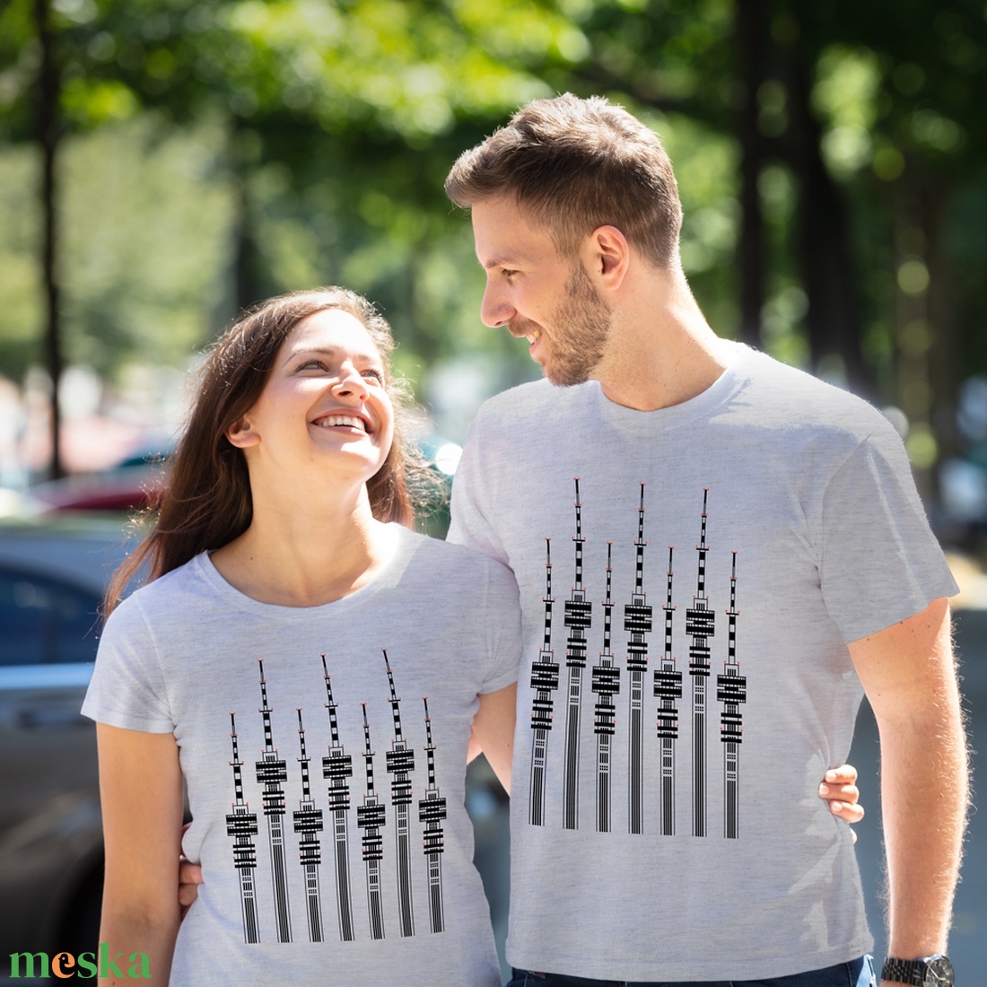Póló (unisex), szürke, Pécsi TVtorony - ruha & divat - férfi ruha - póló - Meska.hu
