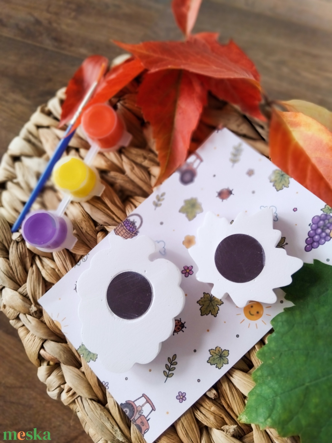 Mini szüret - mágneses festhető gipszfigurák - diy (csináld magad) - egységcsomag - Meska.hu