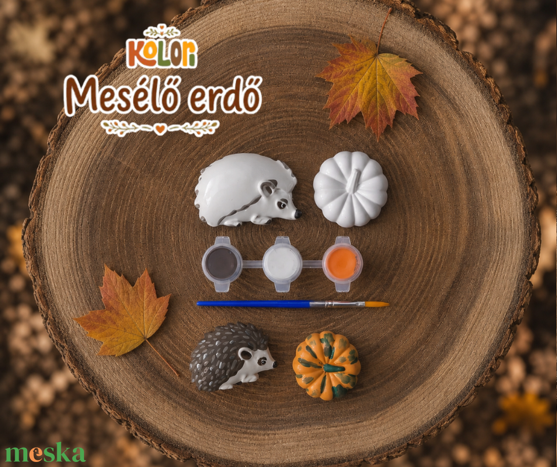 Mesélő erdő - Kicsi erdei állatos gipszkifestő - diy (csináld magad) - egységcsomag - Meska.hu