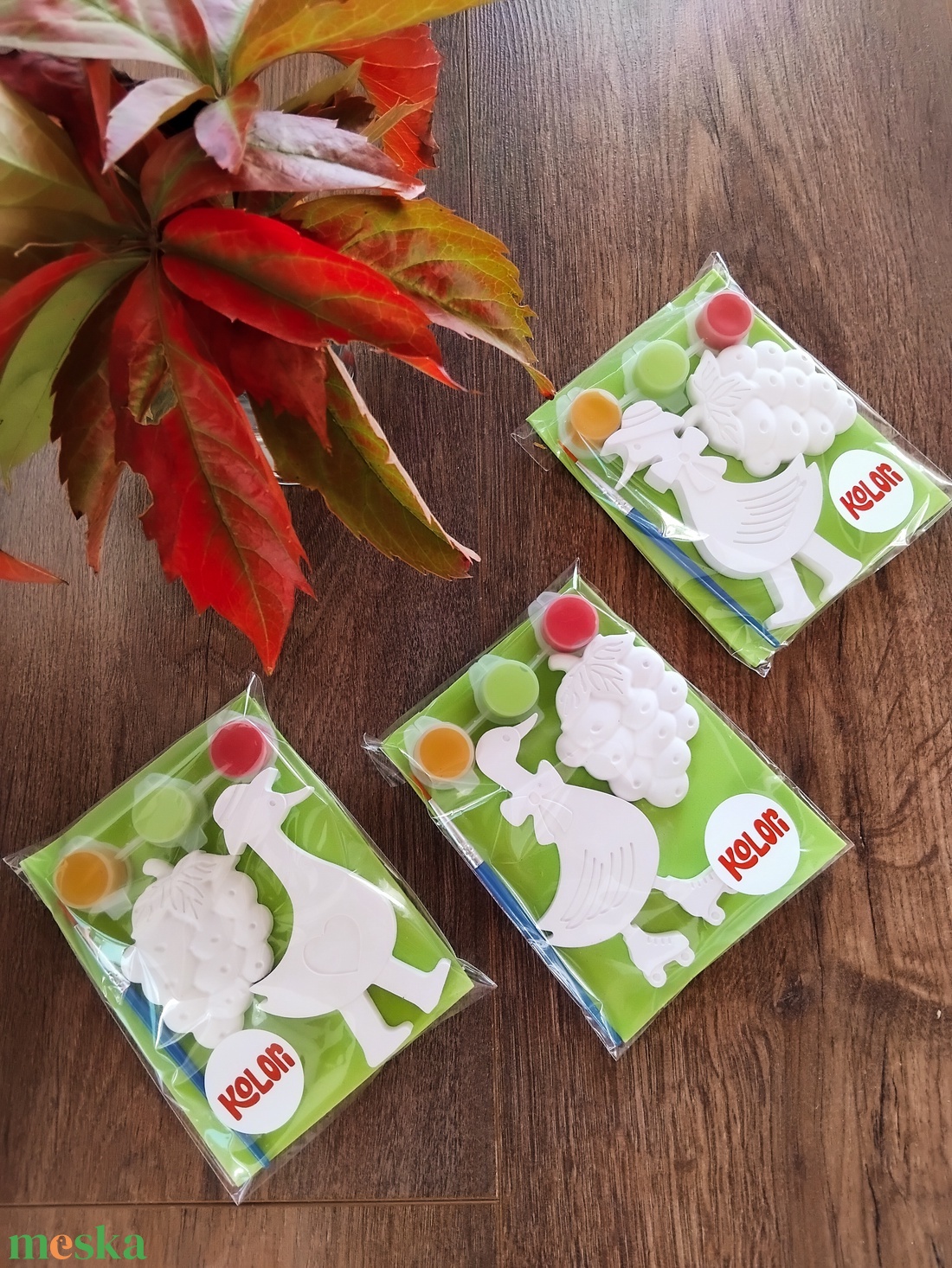 Márton-napi kifestő - libás festhető gipszfigurák szőlővel - diy (csináld magad) - egységcsomag - Meska.hu