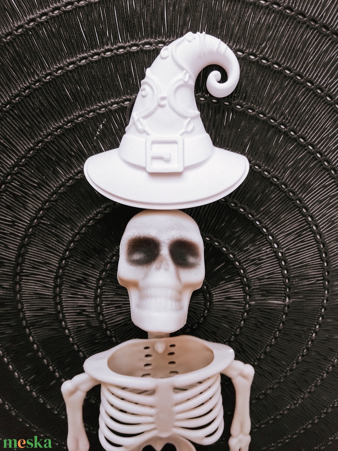Boszisapka - világítós halloweeni festhető gipszfigura - otthon & életmód - dekoráció - halloween - halloweeni dekoráció - Meska.hu