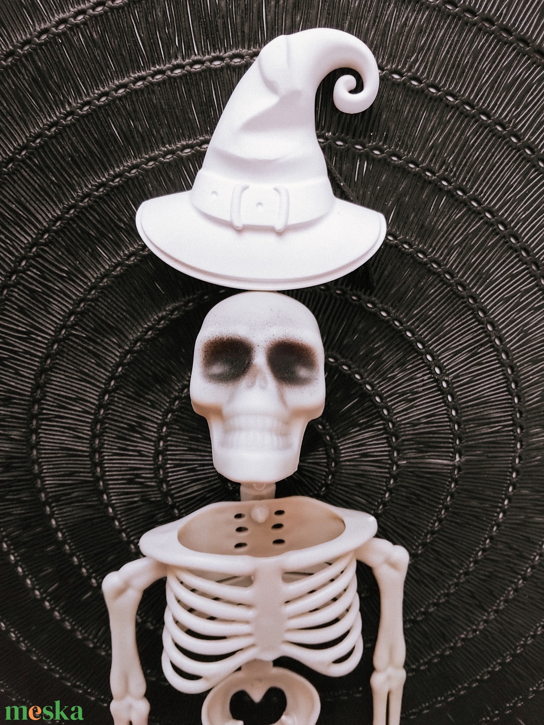 Boszisapka - világítós halloweeni festhető gipszfigura - otthon & életmód - dekoráció - halloween - halloweeni dekoráció - Meska.hu