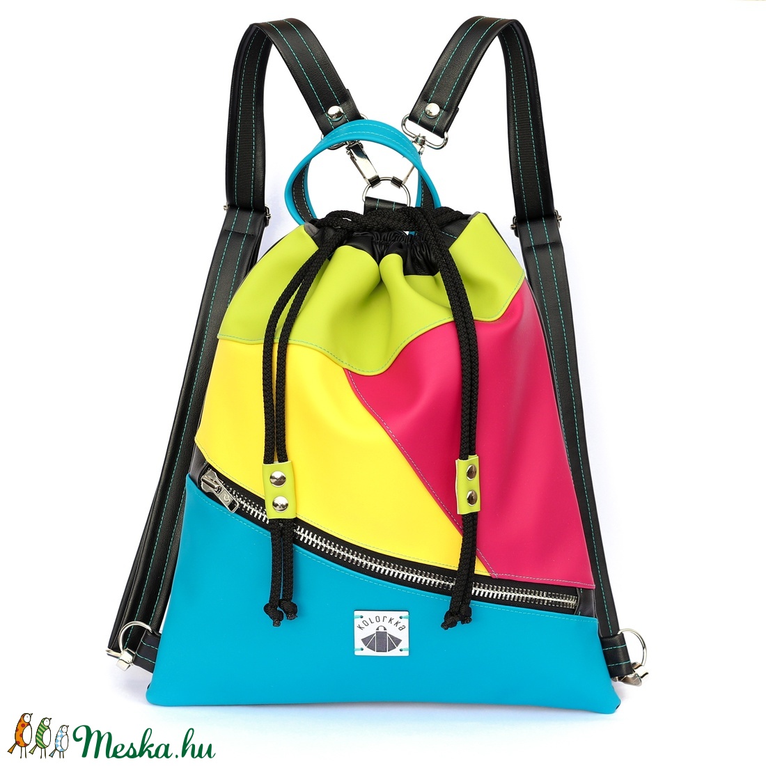 Kolorkka összehúzós hátizsák / multicolor -  - Meska.hu