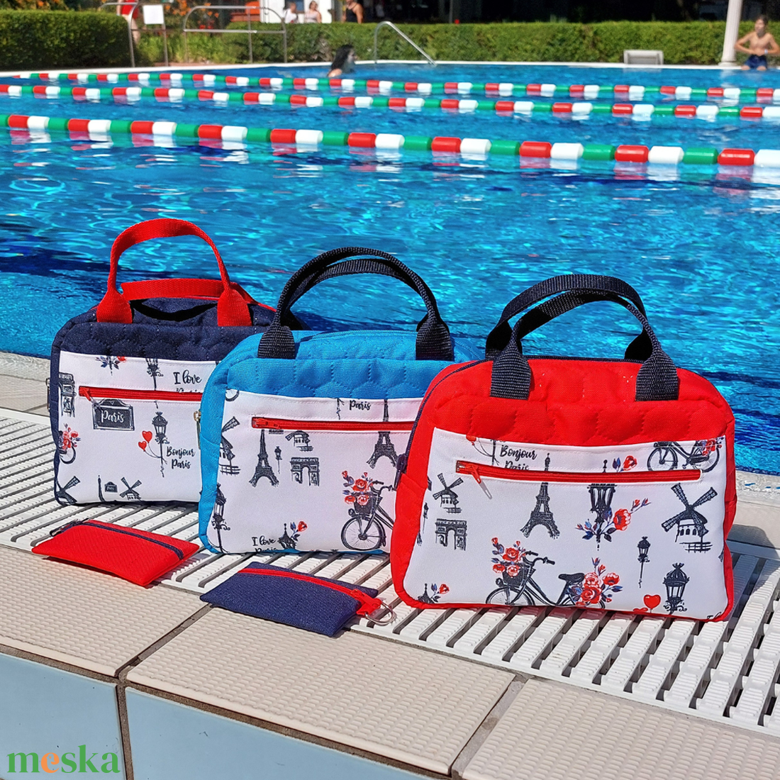 Francia szenvedély - piros utazóneszesszer a romantika kedvelőinek - táska & tok - neszesszer - Meska.hu