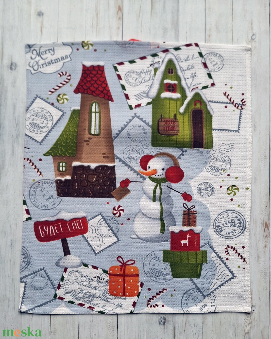 Hóemberes waffle/darázsszövet konyharuha - otthon & életmód - konyhafelszerelés, tálalás - konyhai textil - konyharuha & törlőkendő - Meska.hu