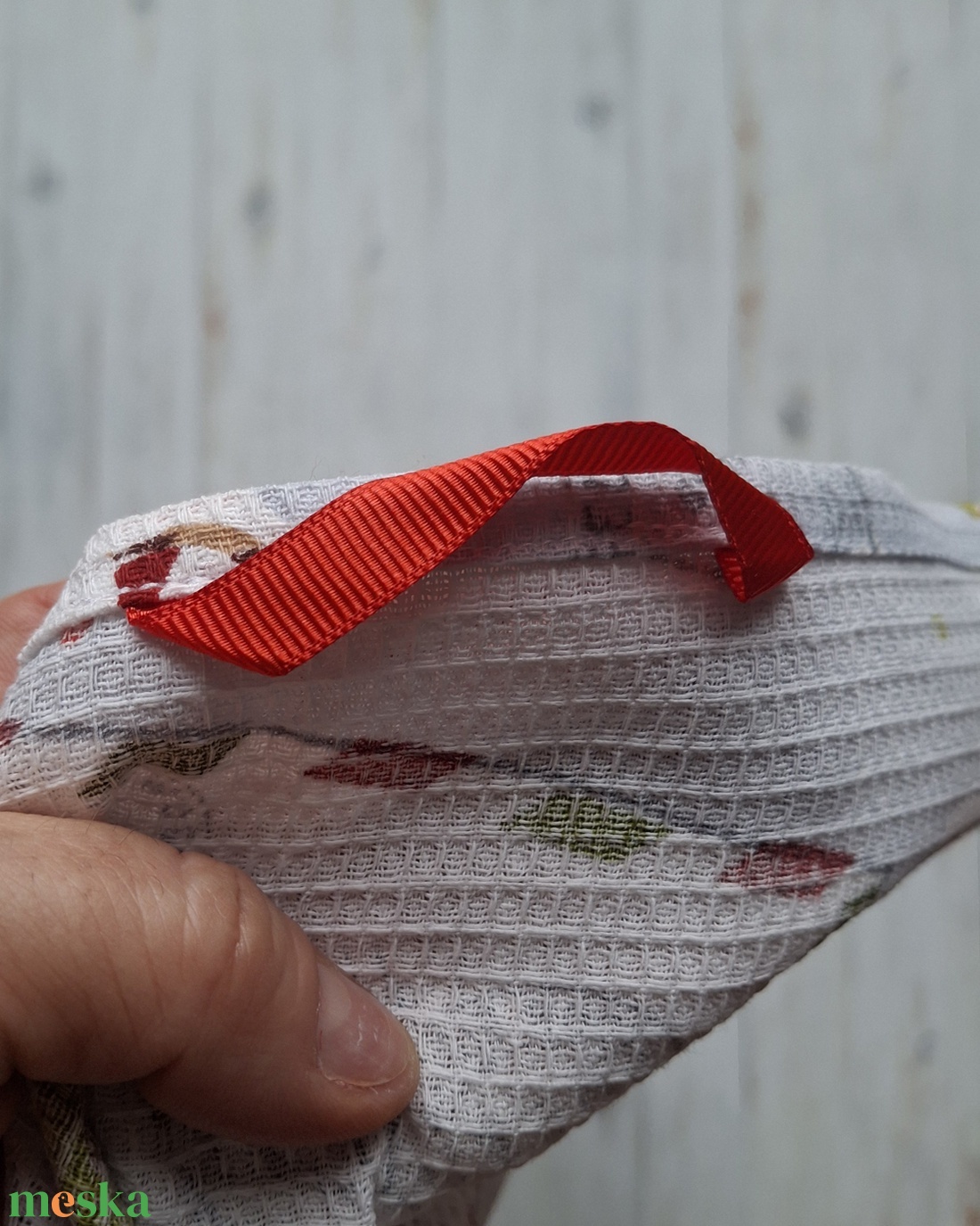 Nyuszis-hóemberes waffle/darázsszövet konyharuha - otthon & életmód - konyhafelszerelés, tálalás - konyhai textil - konyharuha & törlőkendő - Meska.hu