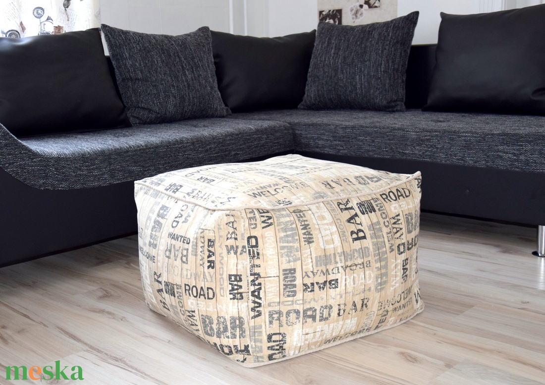 Óriás babzsák puff, design kockapuff  - otthon & életmód - bútor - puff - Meska.hu