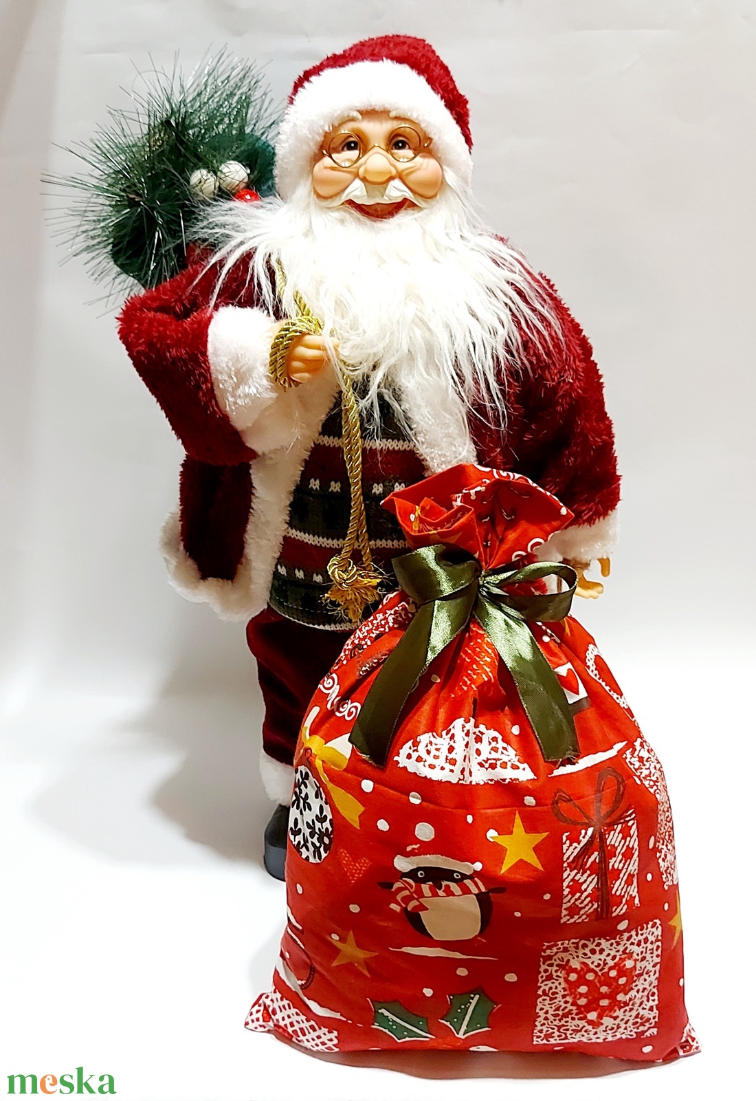 Mikulás zsák (21 cm x 33 cm) - karácsony - mikulás - mikulás zsák, zokni, csizma - Meska.hu Mikulás zsák (21 cm x 33 cm) - karácsony - mikulás - mikulás zsák, zokni, csizma - Meska.hu