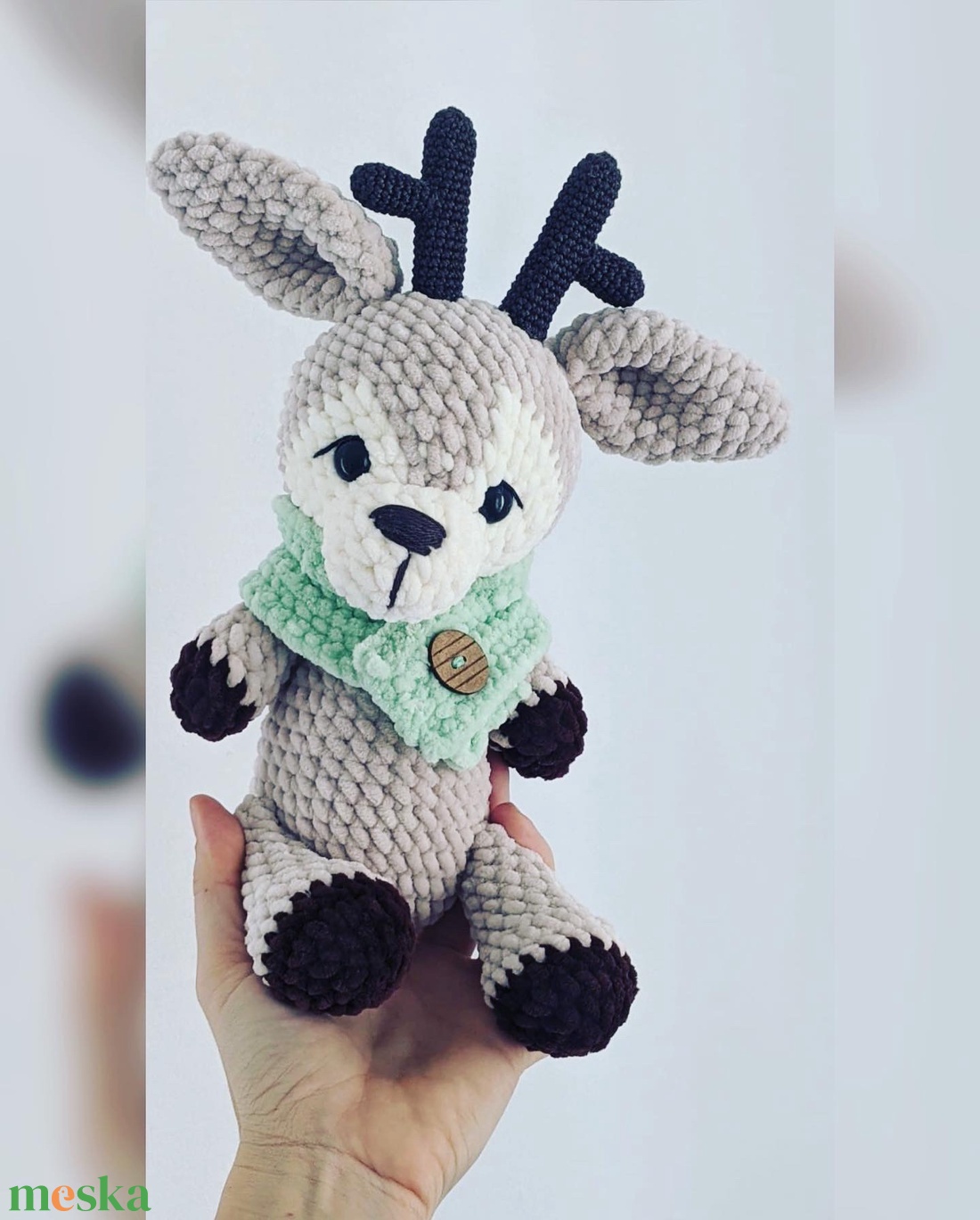 Réni, Horgolt karácsonyi rénszarvas - játék & sport - plüssállat & játékfigura - más figura - Meska.hu