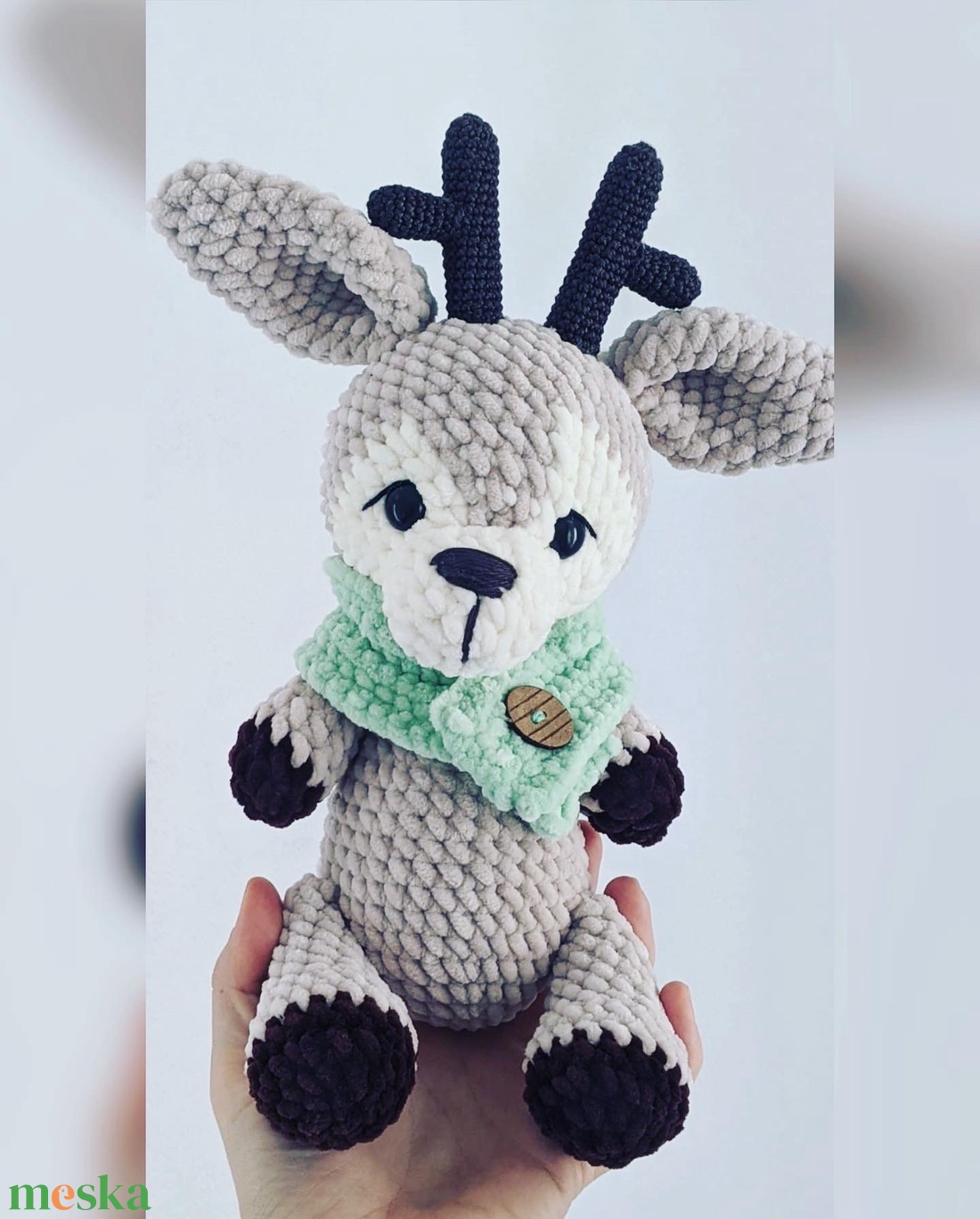 Réni, Horgolt karácsonyi rénszarvas - játék & sport - plüssállat & játékfigura - más figura - Meska.hu