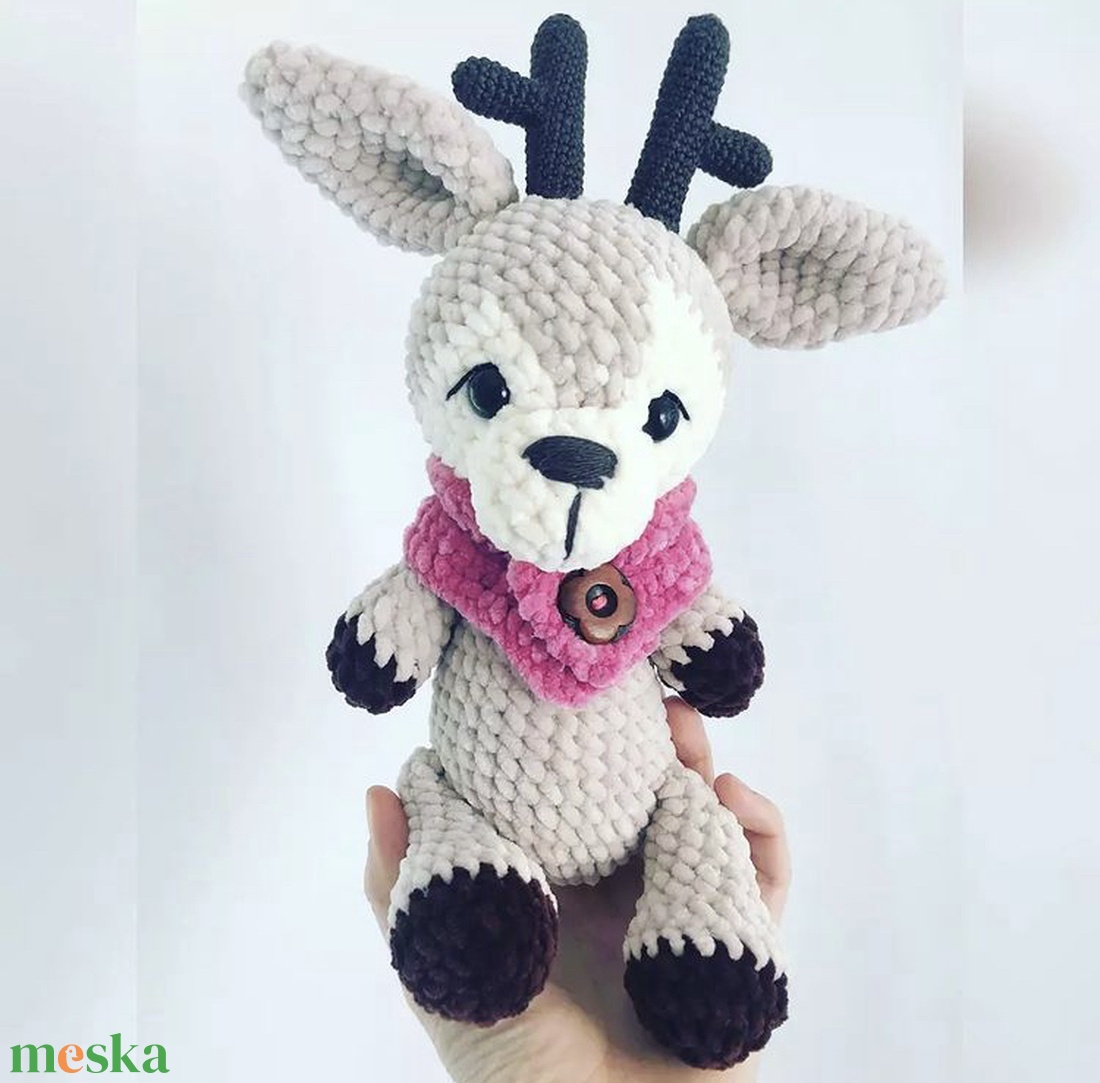 Réni, Horgolt karácsonyi rénszarvas - játék & sport - plüssállat & játékfigura - más figura - Meska.hu