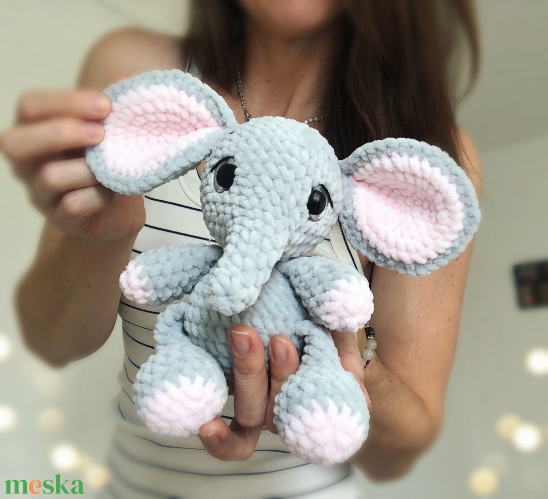 Plüss elefánt/ névre szóló - játék & sport - plüssállat & játékfigura - elefánt - Meska.hu