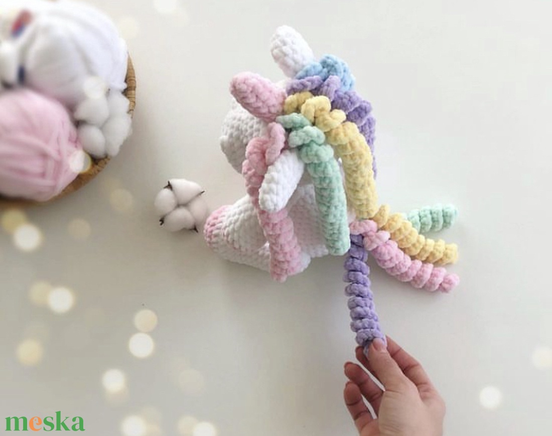 Horgolt plüss unikornis - játék & sport - plüssállat & játékfigura - unikornis - Meska.hu