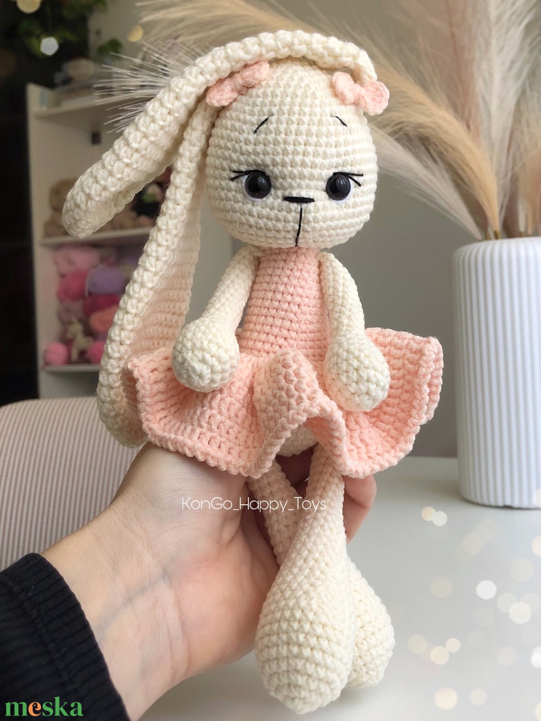 Hosszú fülű balerina nyuszi - játék & sport - plüssállat & játékfigura - nyuszi - Meska.hu