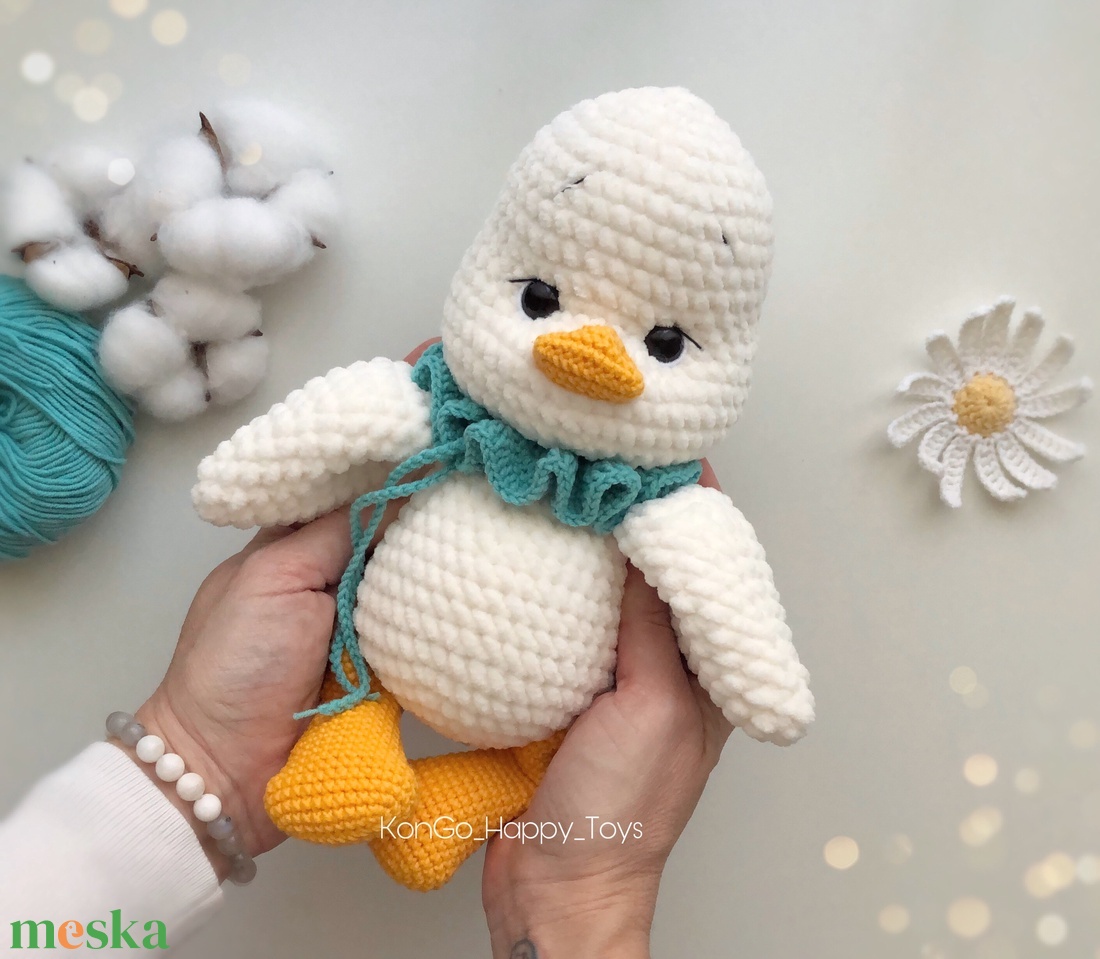 Horgolt kacsa  - játék & sport - plüssállat & játékfigura - más figura - Meska.hu