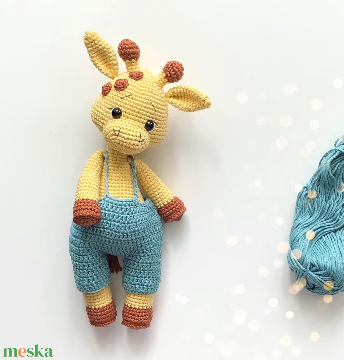 Horgolt zsiráf  - játék & sport - plüssállat & játékfigura - zsiráf - Meska.hu