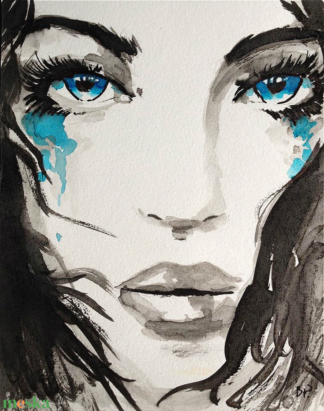 Pillanat akvarell festmény (Eredeti) - művészet - festmény - akvarell - Meska.hu Pillanat akvarell festmény (Eredeti) - művészet - festmény - akvarell - Meska.hu