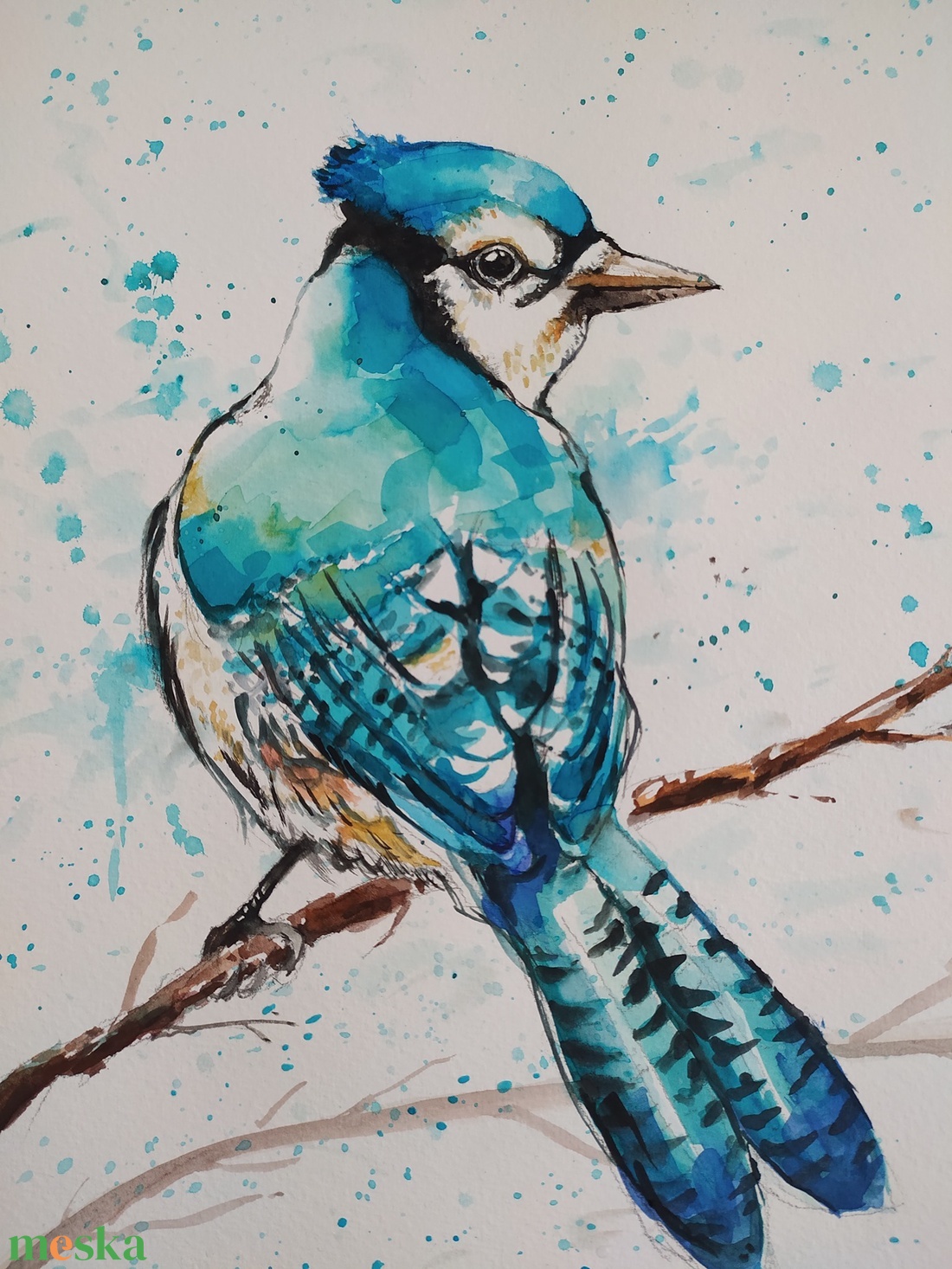 Kék Szajkó (Eredeti festmény) - művészet - grafika & illusztráció - Meska.hu Kék Szajkó (Eredeti festmény) - művészet - grafika & illusztráció - Meska.hu