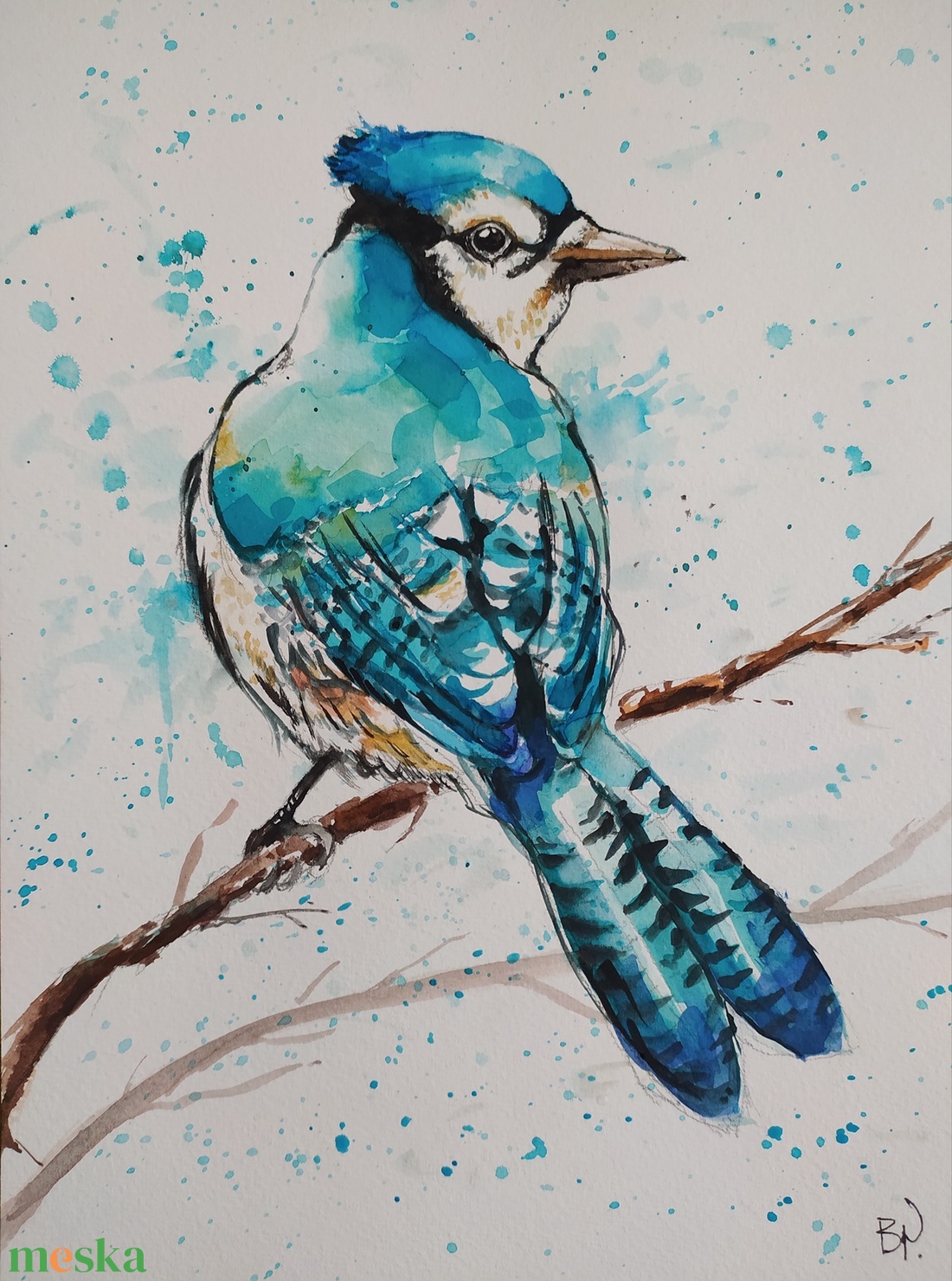 Kék Szajkó (Eredeti festmény) - művészet - grafika & illusztráció - Meska.hu Kék Szajkó (Eredeti festmény) - művészet - grafika & illusztráció - Meska.hu