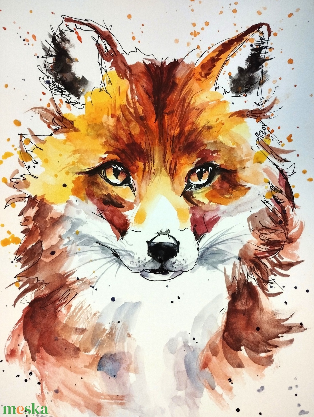 Róka móka(Eredeti festmény) - művészet - festmény - akvarell - Meska.hu Róka móka(Eredeti festmény) - művészet - festmény - akvarell - Meska.hu