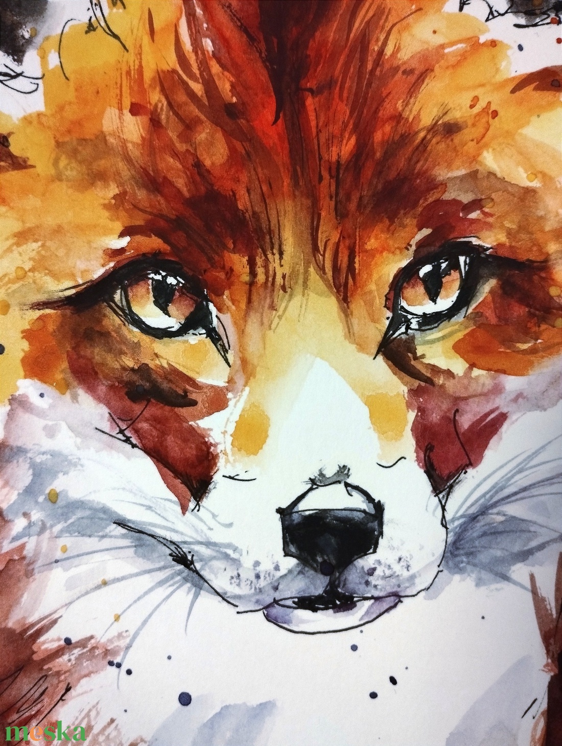 Róka móka(Eredeti festmény) - művészet - festmény - akvarell - Meska.hu Róka móka(Eredeti festmény) - művészet - festmény - akvarell - Meska.hu