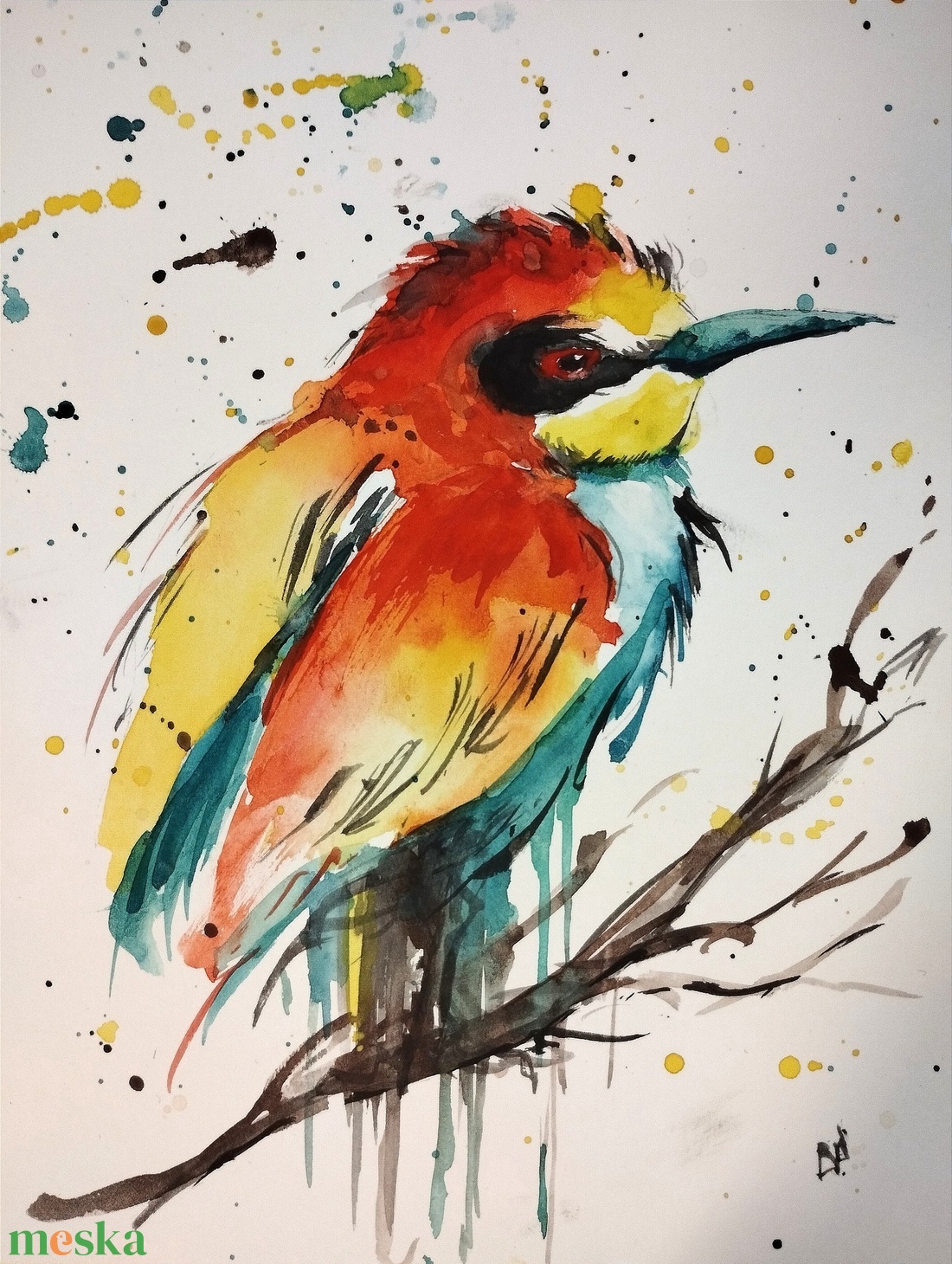 Gyurgyalag - művészet - festmény - akvarell - Meska.hu Gyurgyalag - művészet - festmény - akvarell - Meska.hu