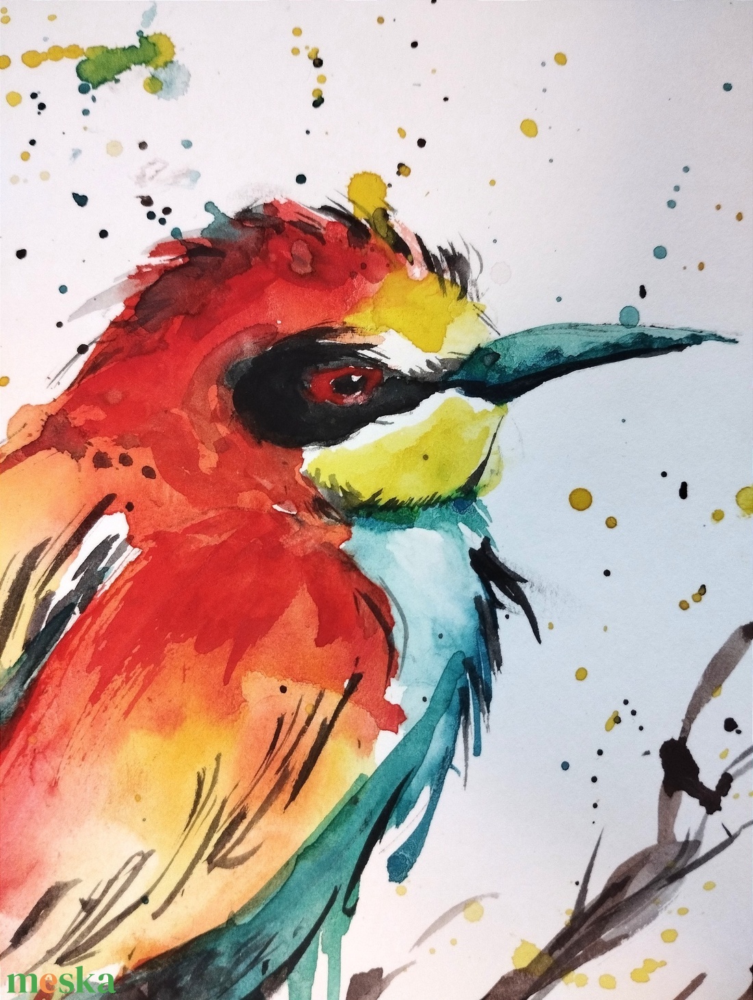 Gyurgyalag - művészet - festmény - akvarell - Meska.hu Gyurgyalag - művészet - festmény - akvarell - Meska.hu