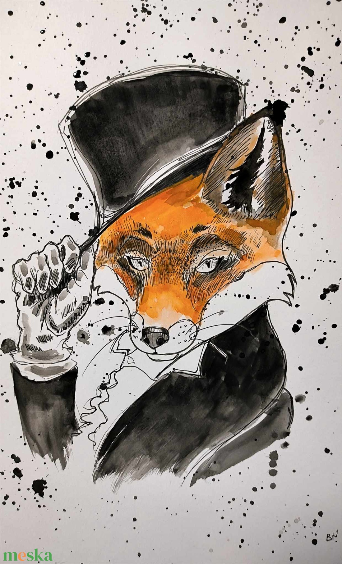Róka úr festmény - művészet - festmény - akvarell - Meska.hu Róka úr festmény - művészet - festmény - akvarell - Meska.hu