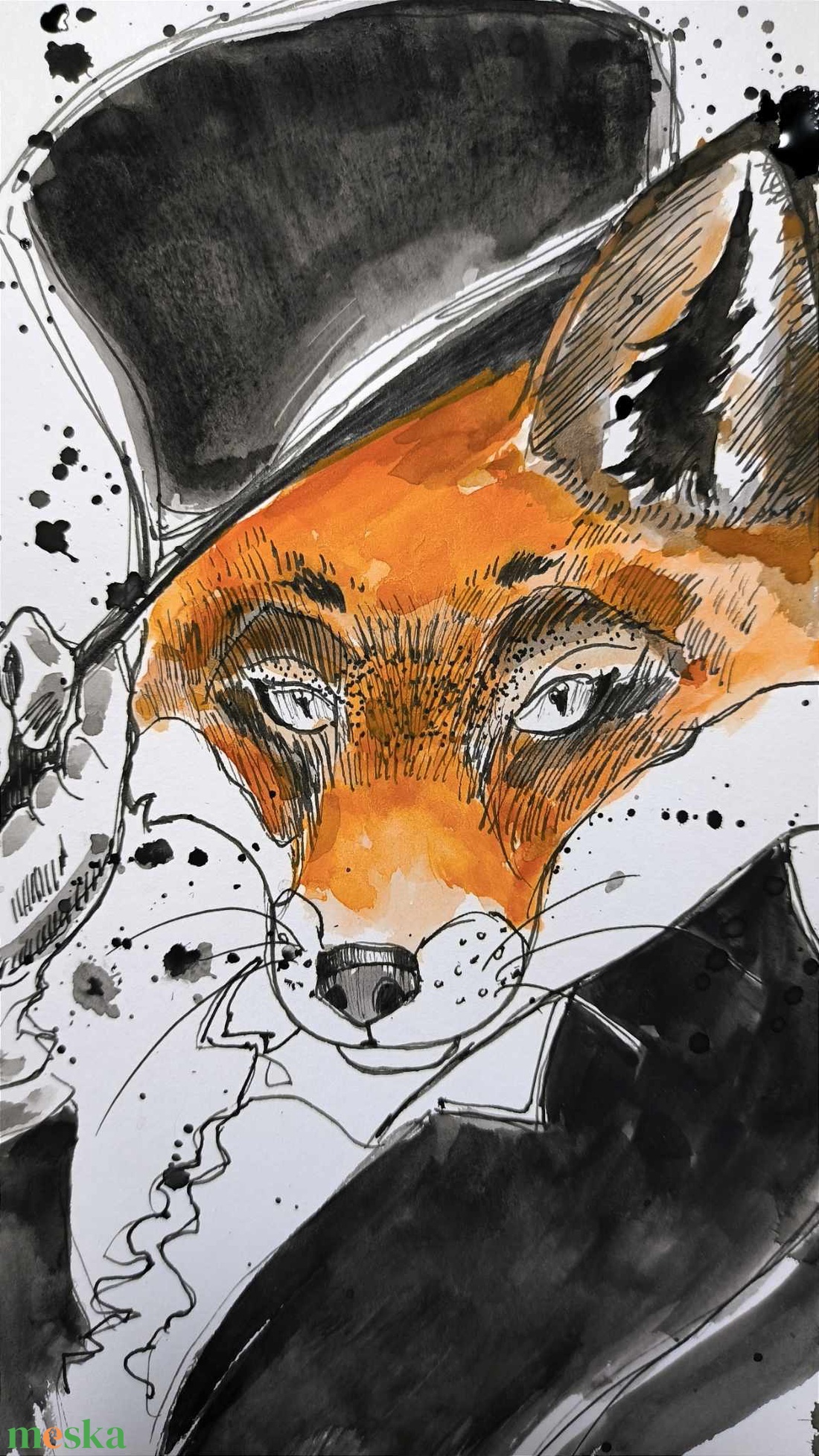 Róka úr festmény - művészet - festmény - akvarell - Meska.hu Róka úr festmény - művészet - festmény - akvarell - Meska.hu