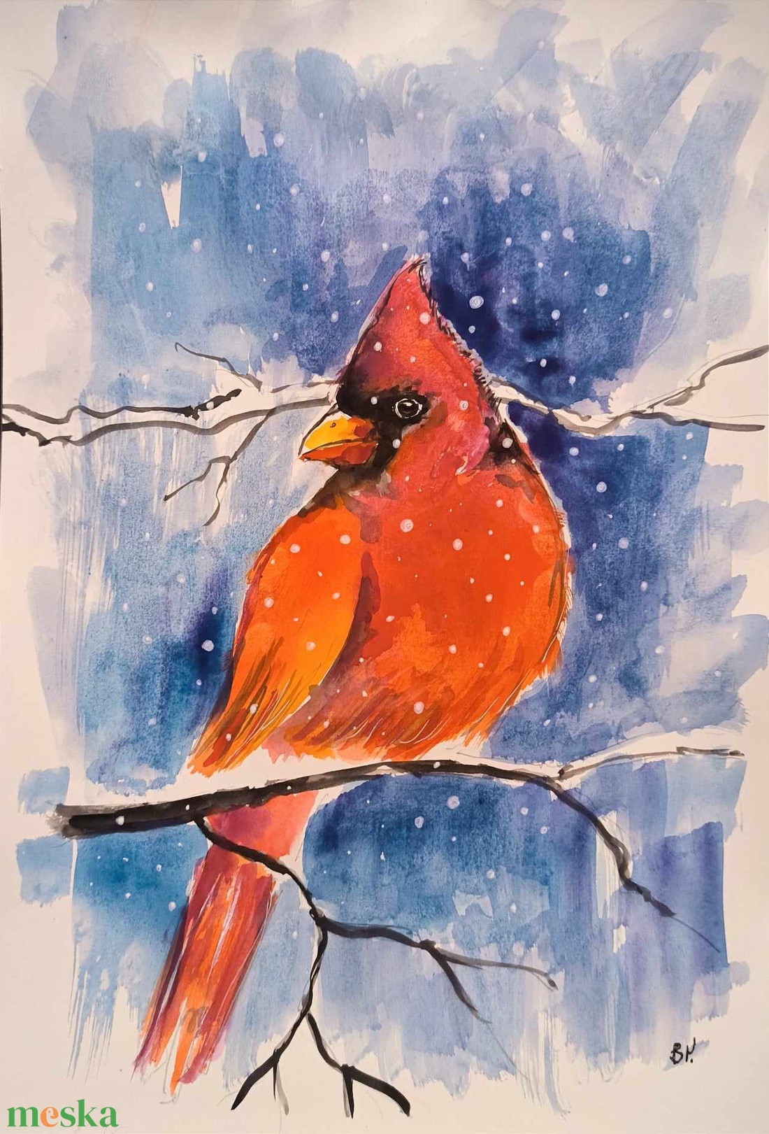 Kardinális pinty akvarell festmény - művészet - festmény - akvarell - Meska.hu Kardinális pinty akvarell festmény - művészet - festmény - akvarell - Meska.hu